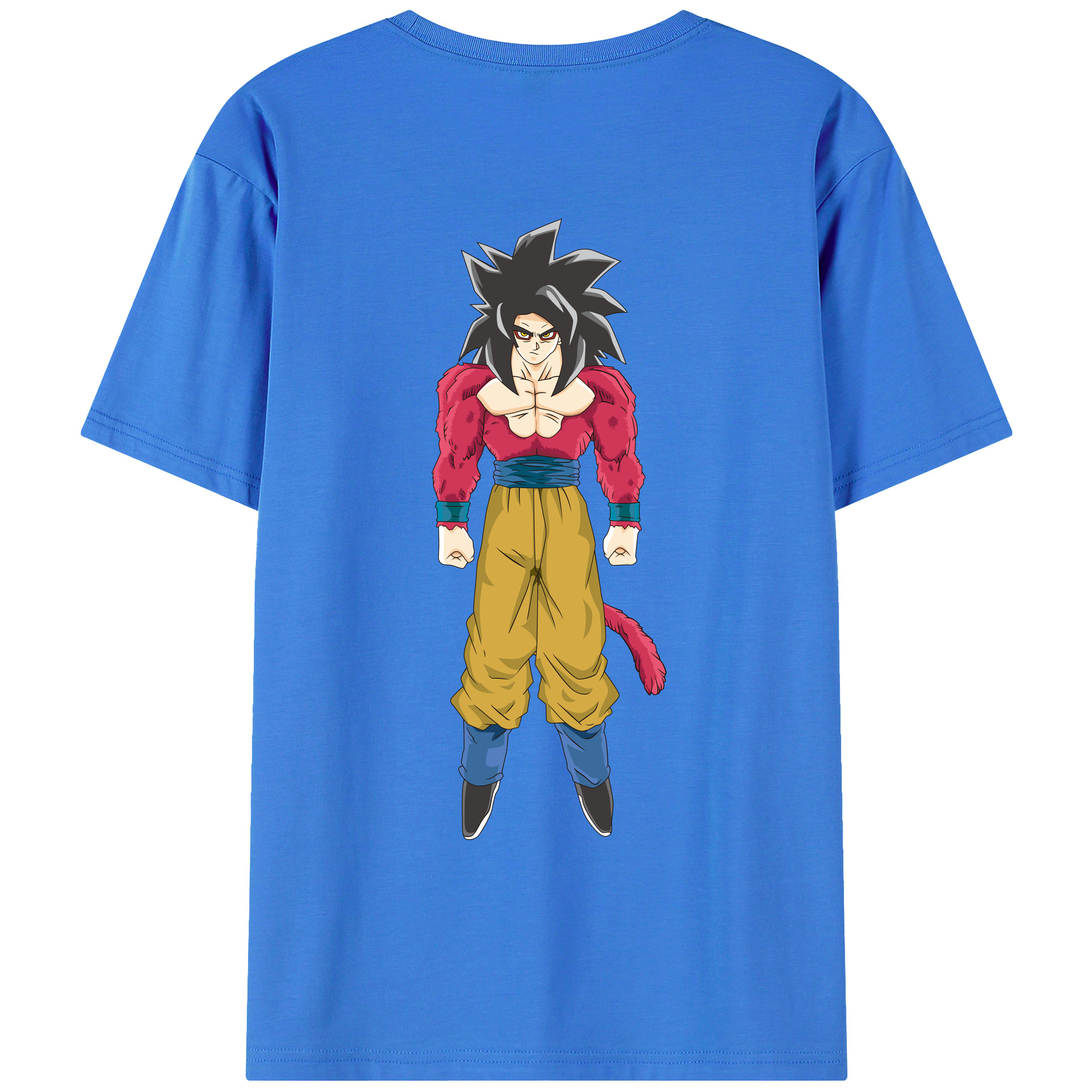 （画像用） ドラゴンボール 孫悟空（そん ごくう）Son Goku カカロット DRAGON BALL Kakarotto 綿100％ メンズ半袖Tシャツ（バックプリント） 通気性
