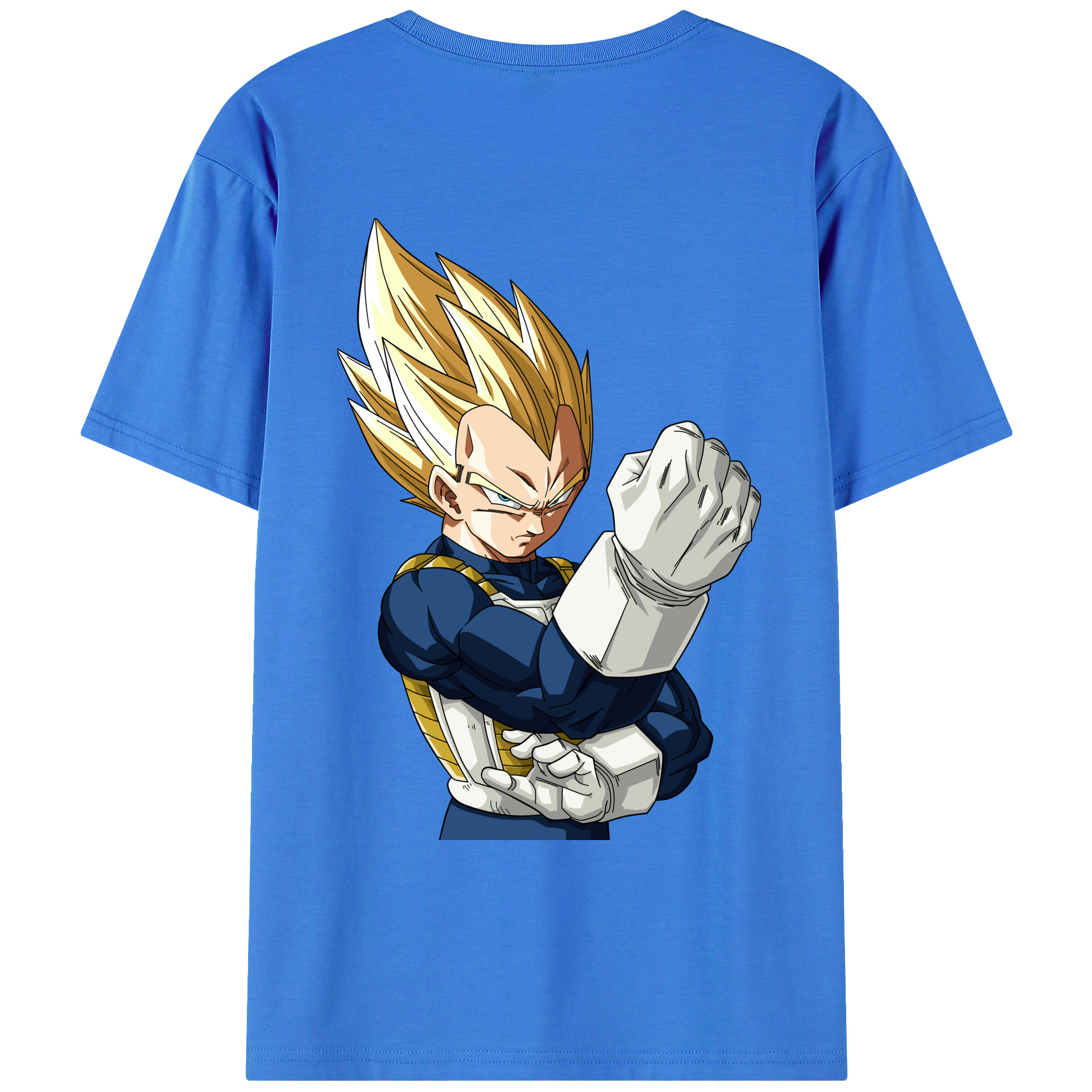 （画像用） ドラゴンボール ベジータ四世（Bejīta Yonsei）DRAGON BALL Vegeta IV 綿100％ メンズ半袖Tシャツ（バックプリント） 通気性