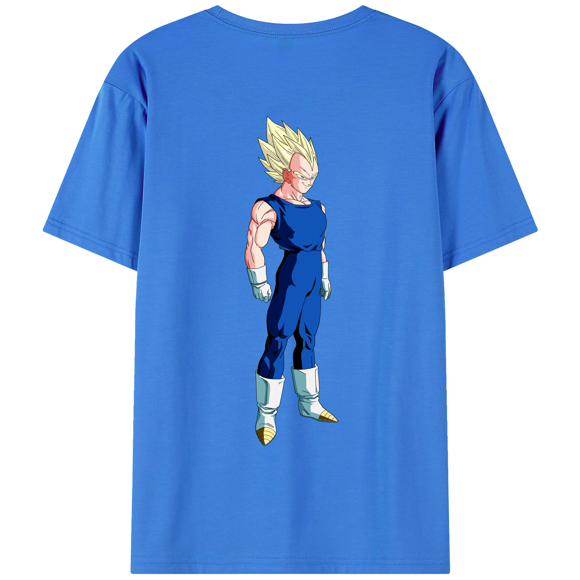 （画像用） ドラゴンボール ベジータ四世（Bejīta Yonsei）DRAGON BALL Vegeta IV 綿100％ メンズ半袖Tシャツ（バックプリント） 通気性