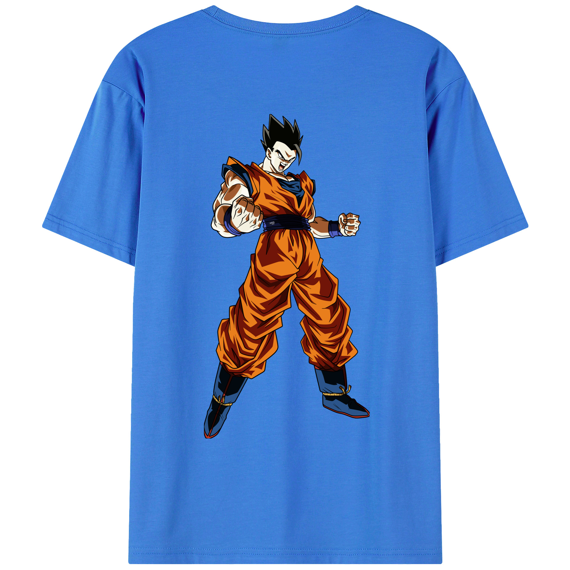 （画像用） ドラゴンボール 孫 悟飯（そんごはん）DRAGON BALL Son Gohan 綿100％ メンズ半袖Tシャツ（バックプリント） 通気性