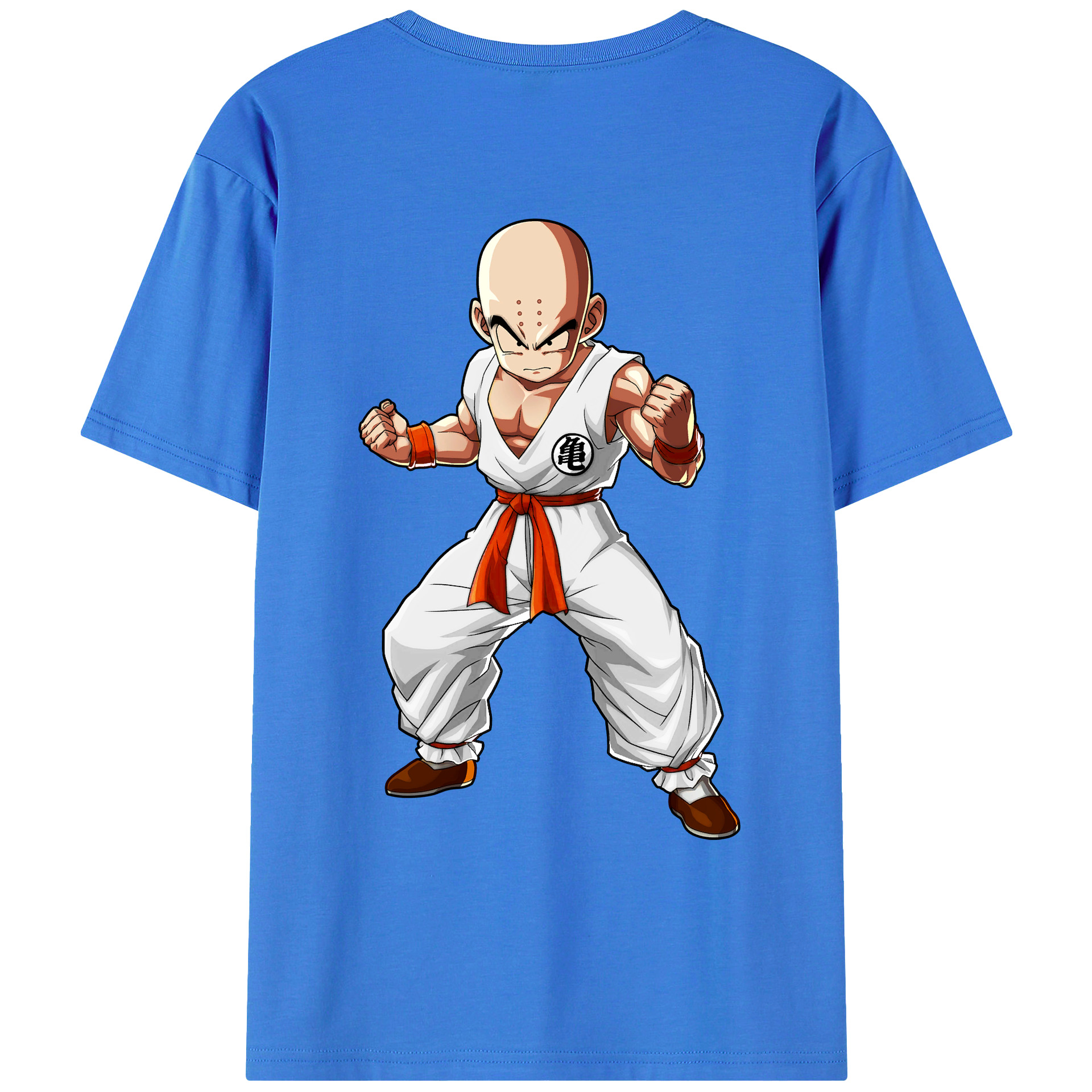 （画像用） ドラゴンボール クリリン DRAGON BALL krillin 綿100％ メンズ半袖Tシャツ（バックプリント） 通気性
