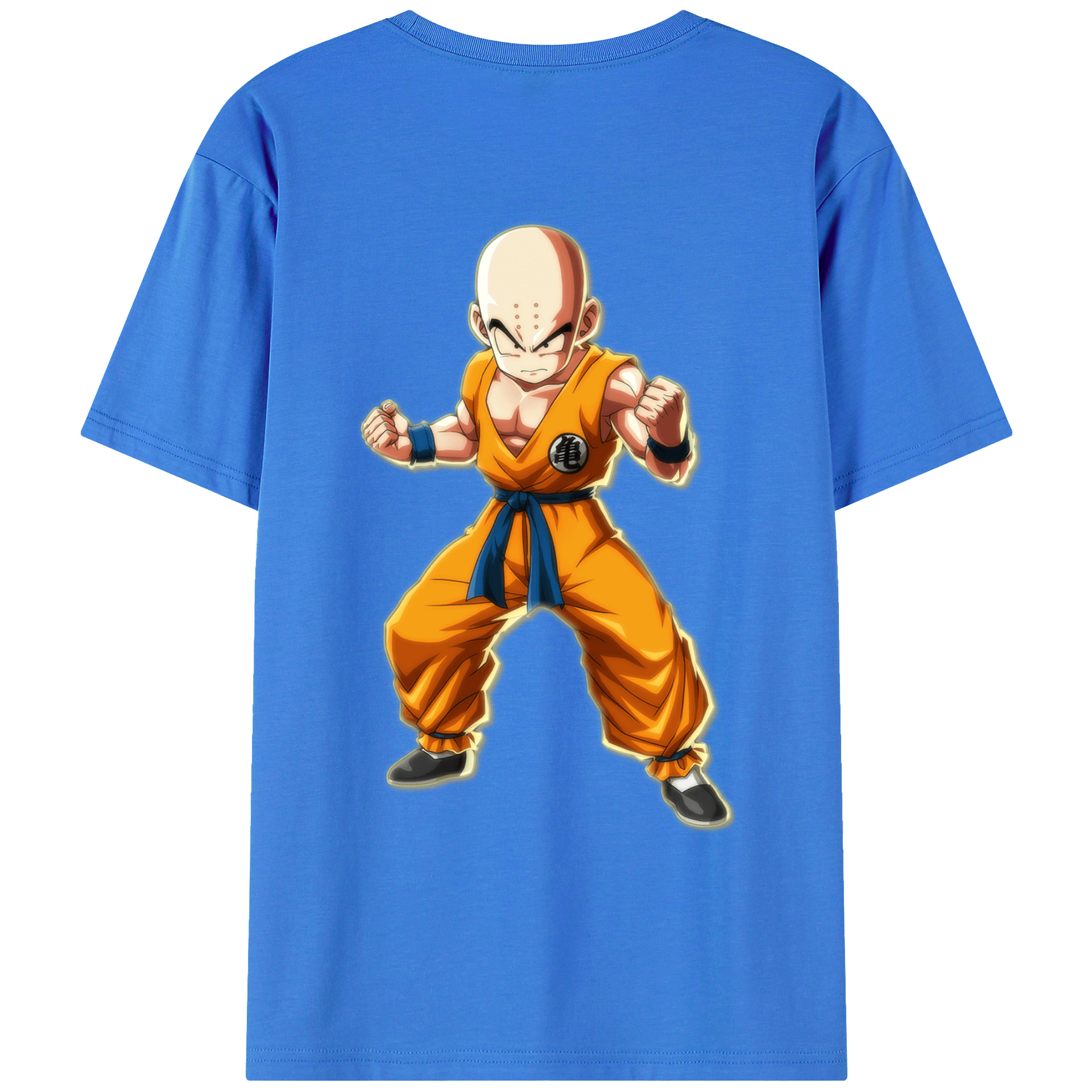 （画像用） ドラゴンボール クリリン DRAGON BALL krillin 綿100％ メンズ半袖Tシャツ（バックプリント） 通気性