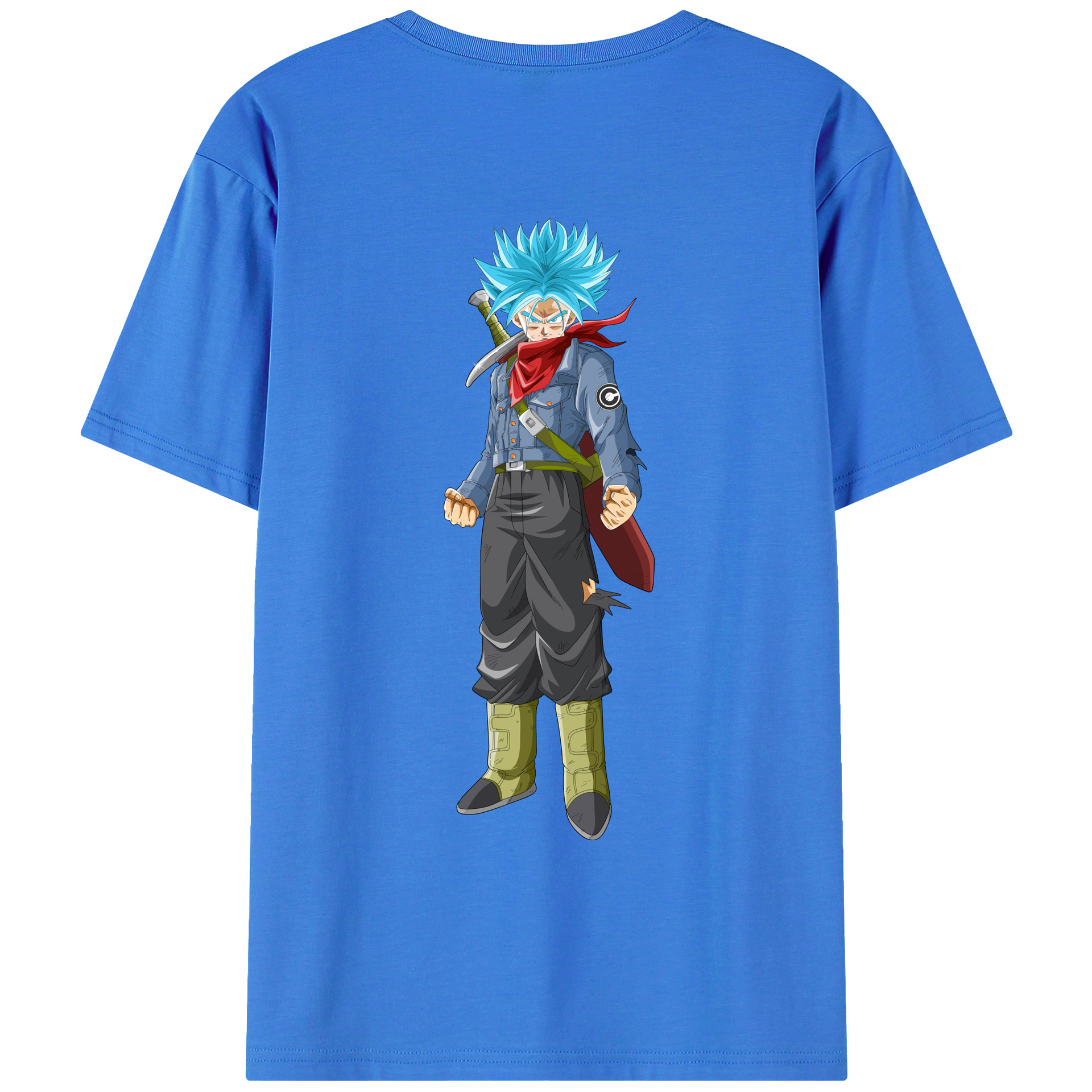 （画像用） ドラゴンボール トランクス（Torankusu）DRAGON BALL Trunks 綿100％ メンズ半袖Tシャツ（バックプリント） 通気性