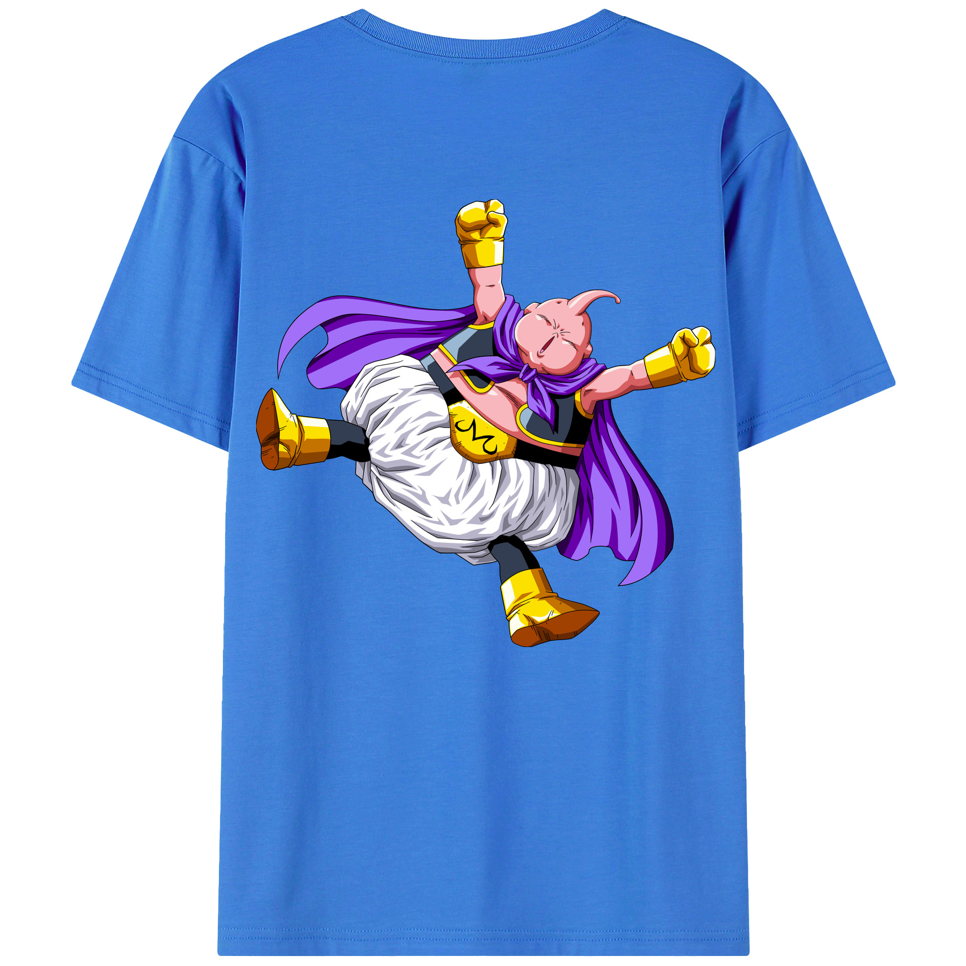 （画像用） ドラゴンボール 魔人ブウ DRAGON BALL Majin Buu 綿100％ メンズ半袖Tシャツ（バックプリント） 通気性