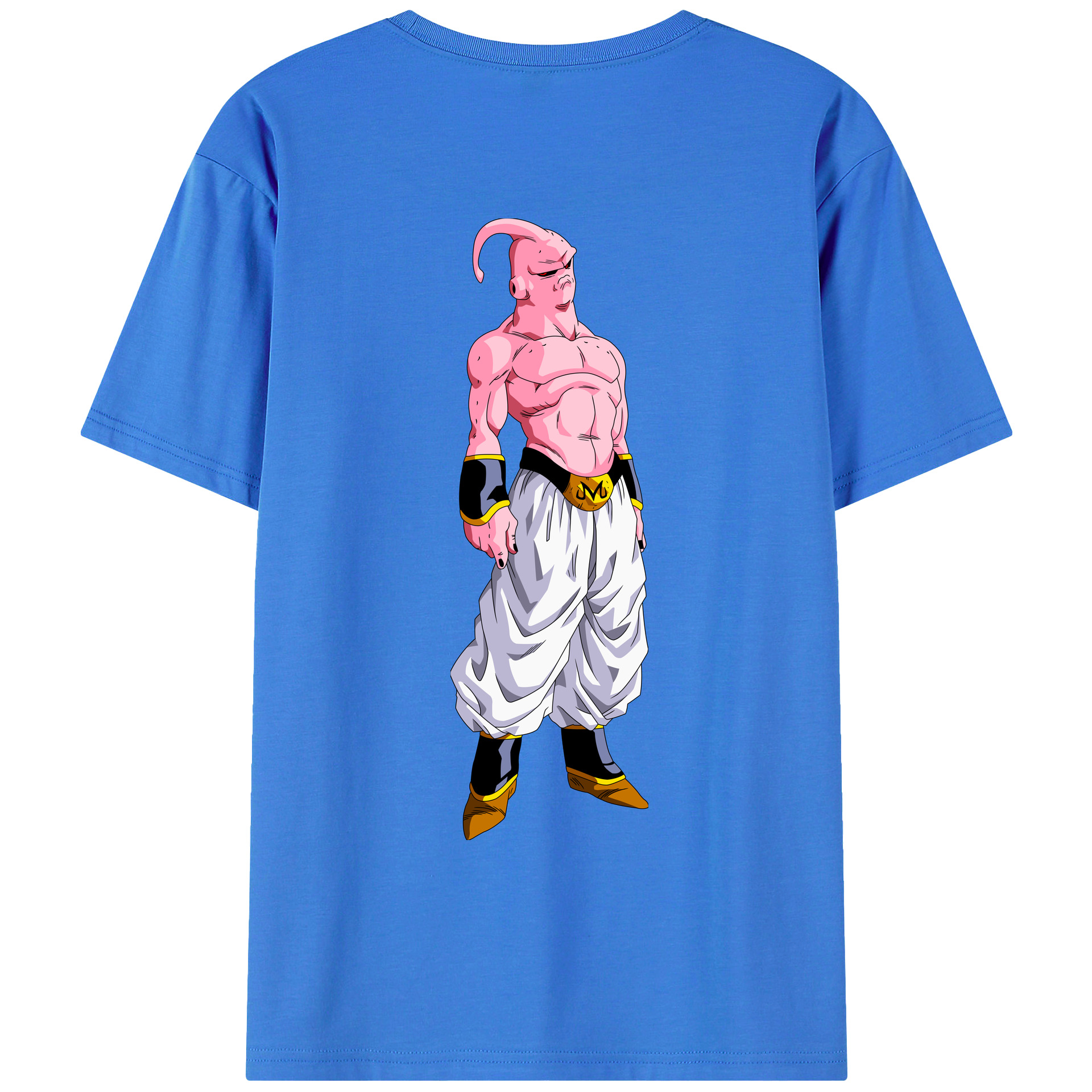 （画像用） ドラゴンボール 魔人ブウ DRAGON BALL Majin Buu 綿100％ メンズ半袖Tシャツ（バックプリント） 通気性