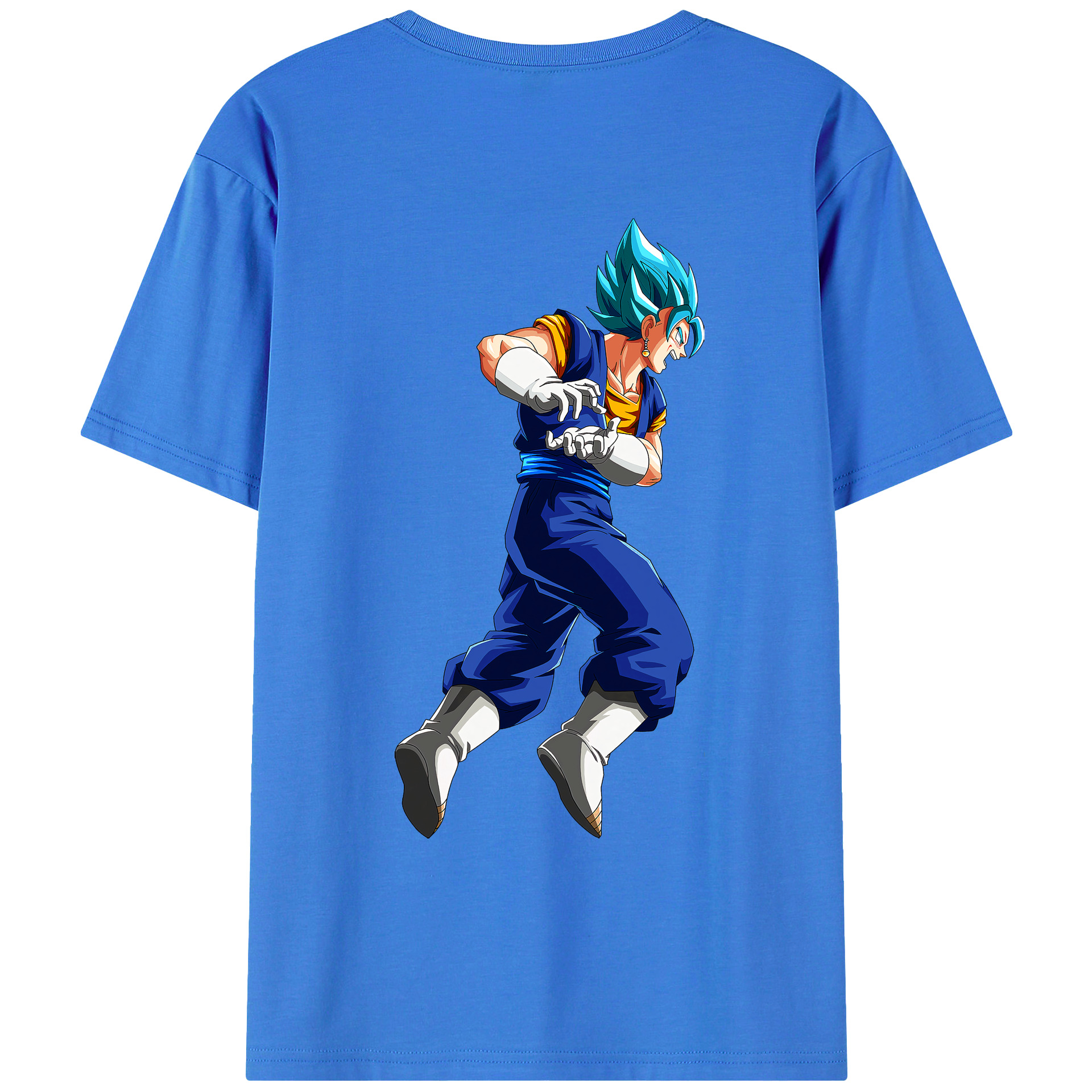 （画像用） ドラゴンボール ベジット DRAGON BALL Vegetto 綿100％ メンズ半袖Tシャツ（バックプリント） 通気性