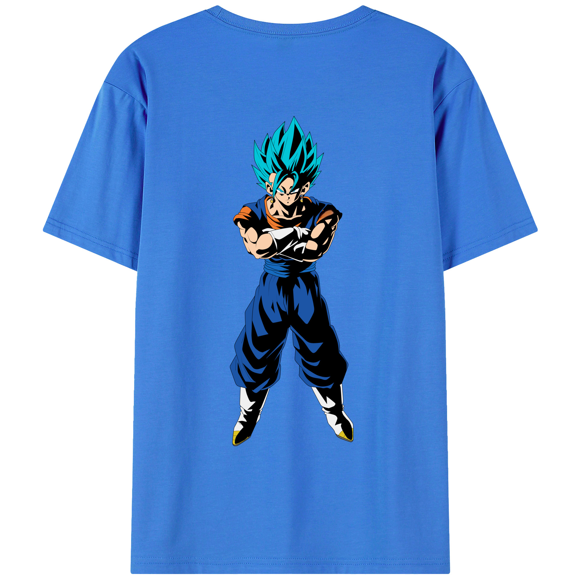 （画像用） ドラゴンボール ベジット DRAGON BALL Vegetto 綿100％ メンズ半袖Tシャツ（バックプリント） 通気性