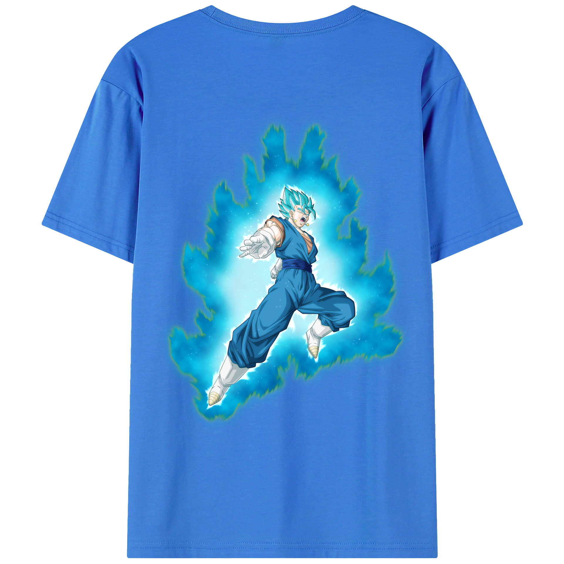 （画像用） ドラゴンボール ベジット DRAGON BALL Vegetto 綿100％ メンズ半袖Tシャツ（バックプリント） 通気性