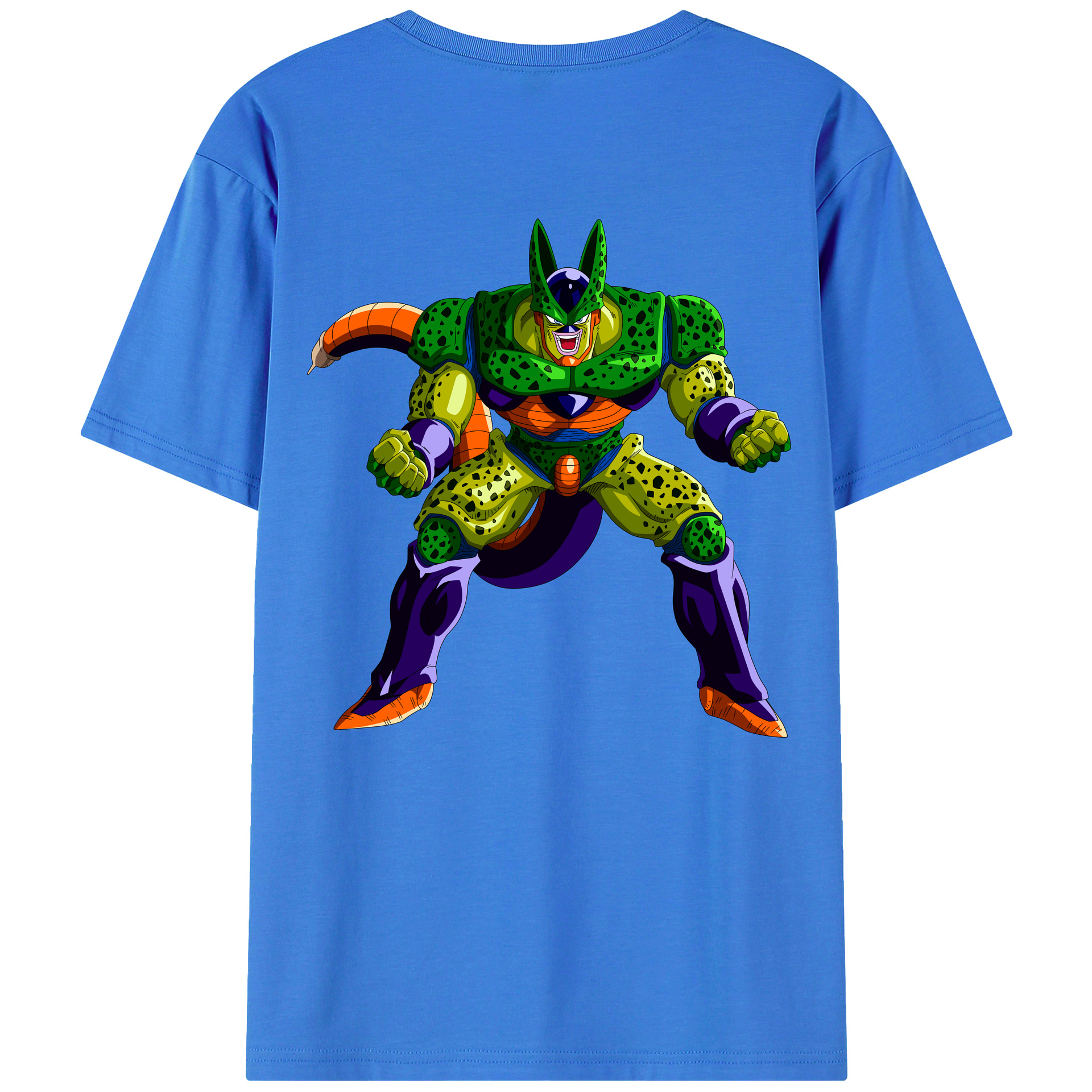 （画像用） ドラゴンボール セル DRAGON BALL Cell 綿100％ メンズ半袖Tシャツ（バックプリント） 通気性