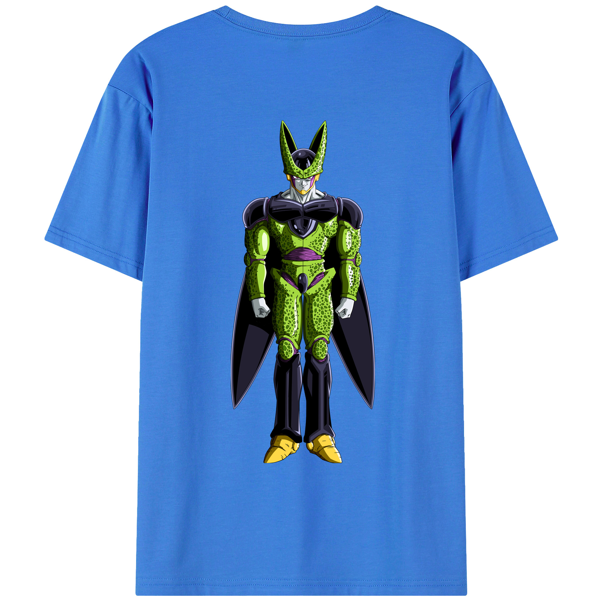 （画像用） ドラゴンボール セル DRAGON BALL Cell 綿100％ メンズ半袖Tシャツ（バックプリント） 通気性