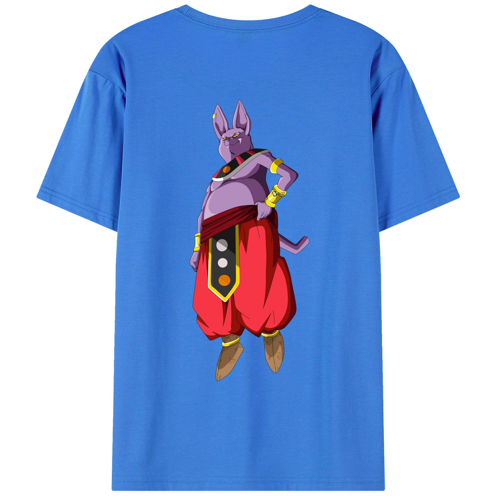 （画像用） ドラゴンボール シャンパ DRAGON BALL Champa 綿100％ メンズ半袖Tシャツ（バックプリント） 通気性
