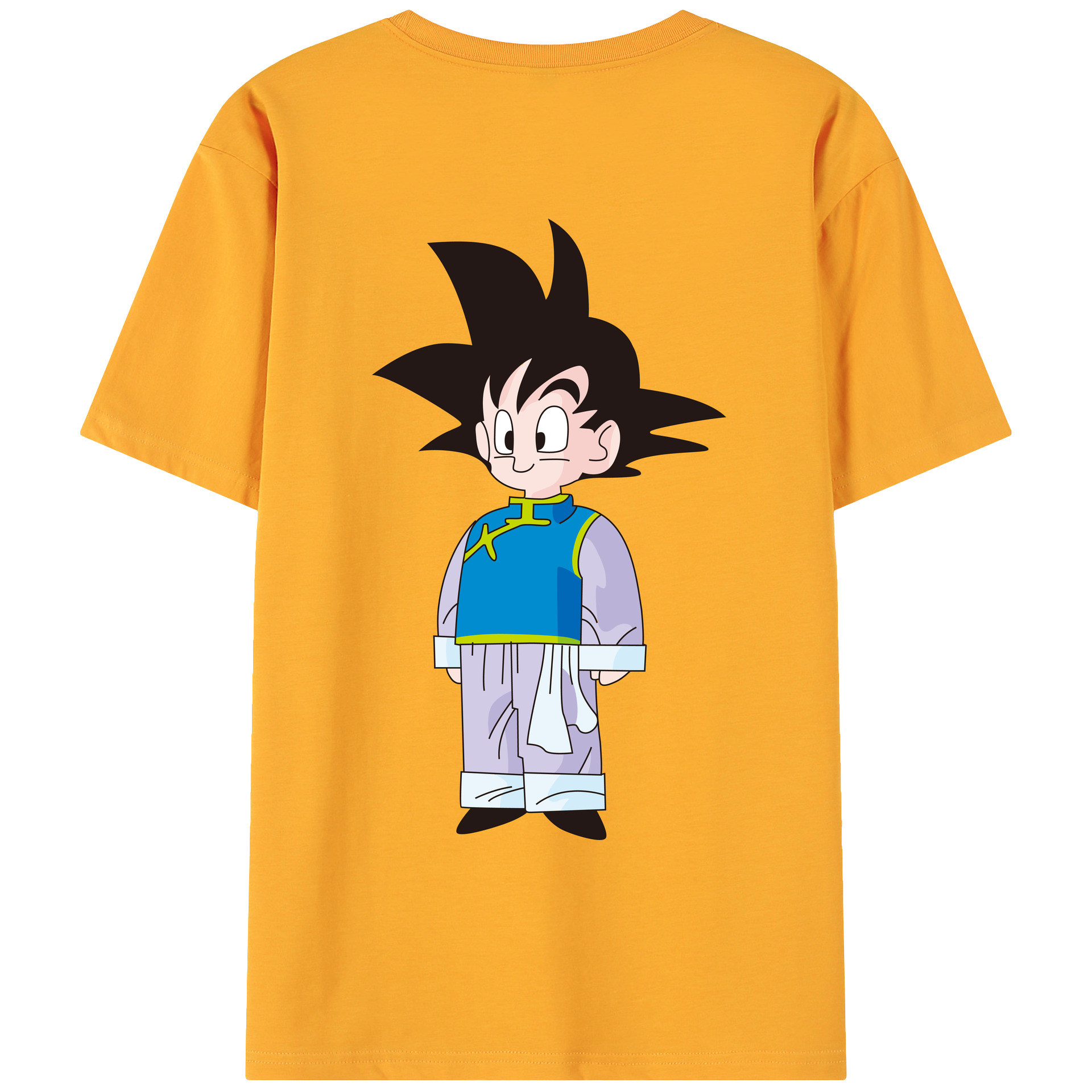 （画像用） ドラゴンボール 孫悟空（そん ごくう）Son Goku カカロット DRAGON BALL Kakarotto 綿100％ メンズ半袖Tシャツ（バックプリント） 通気性