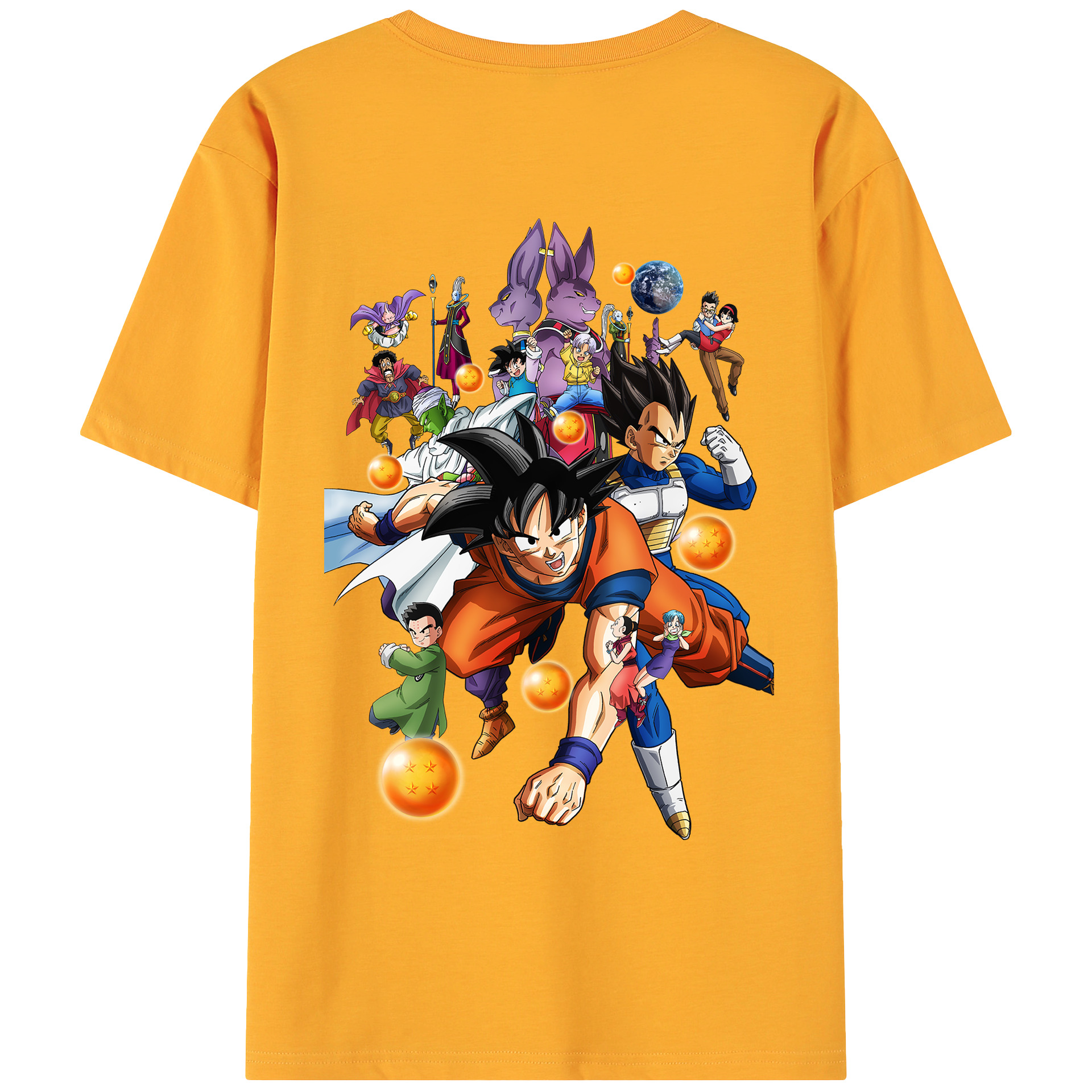 （画像用） ドラゴンボール DRAGON BALL 綿100％ メンズ半袖Tシャツ（バックプリント） 通気性