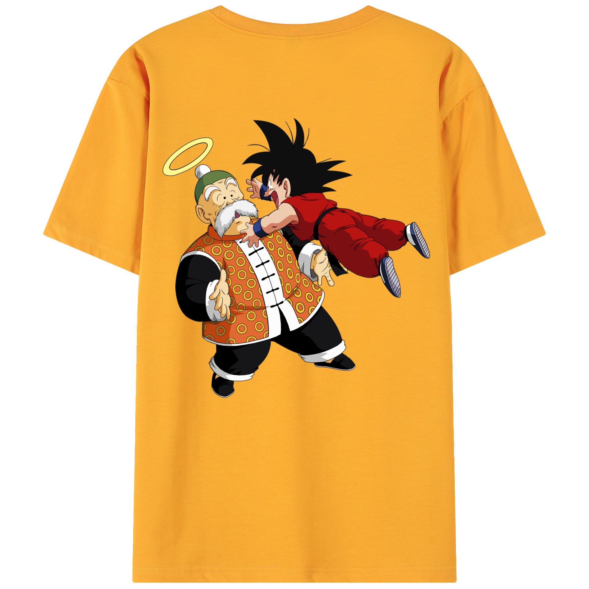 （画像用） ドラゴンボール 孫悟空（そん ごくう）Son Goku カカロット DRAGON BALL Kakarotto 綿100％ メンズ半袖Tシャツ（バックプリント） 通気性