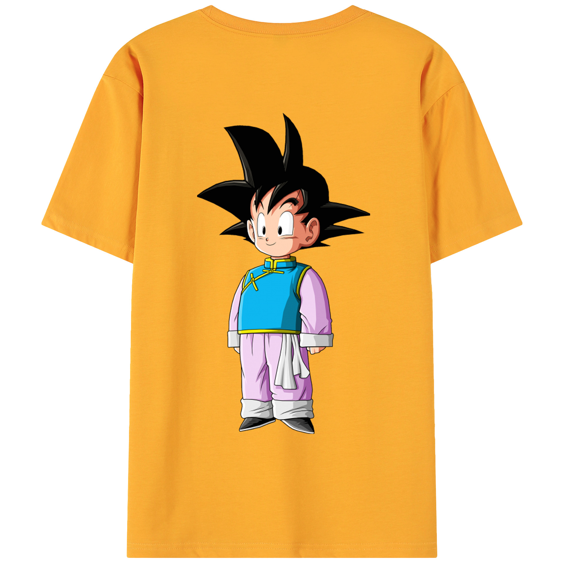 （画像用） ドラゴンボール 孫悟空（そん ごくう）Son Goku カカロット DRAGON BALL Kakarotto 綿100％ メンズ半袖Tシャツ（バックプリント） 通気性