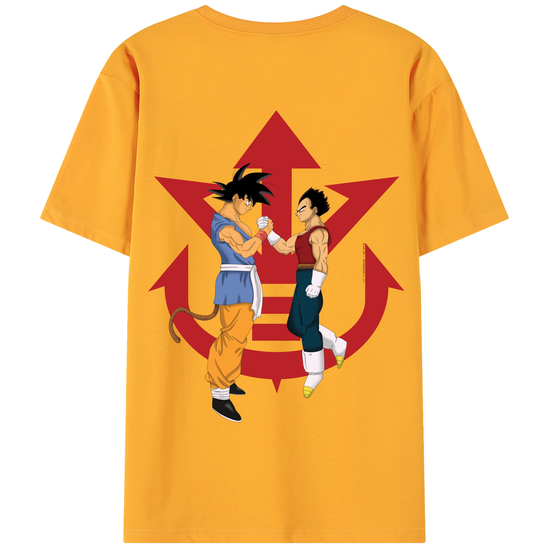 （画像用） ドラゴンボール 孫悟空（そん ごくう）Son Goku カカロット DRAGON BALL Kakarotto 綿100％ メンズ半袖Tシャツ（バックプリント） 通気性
