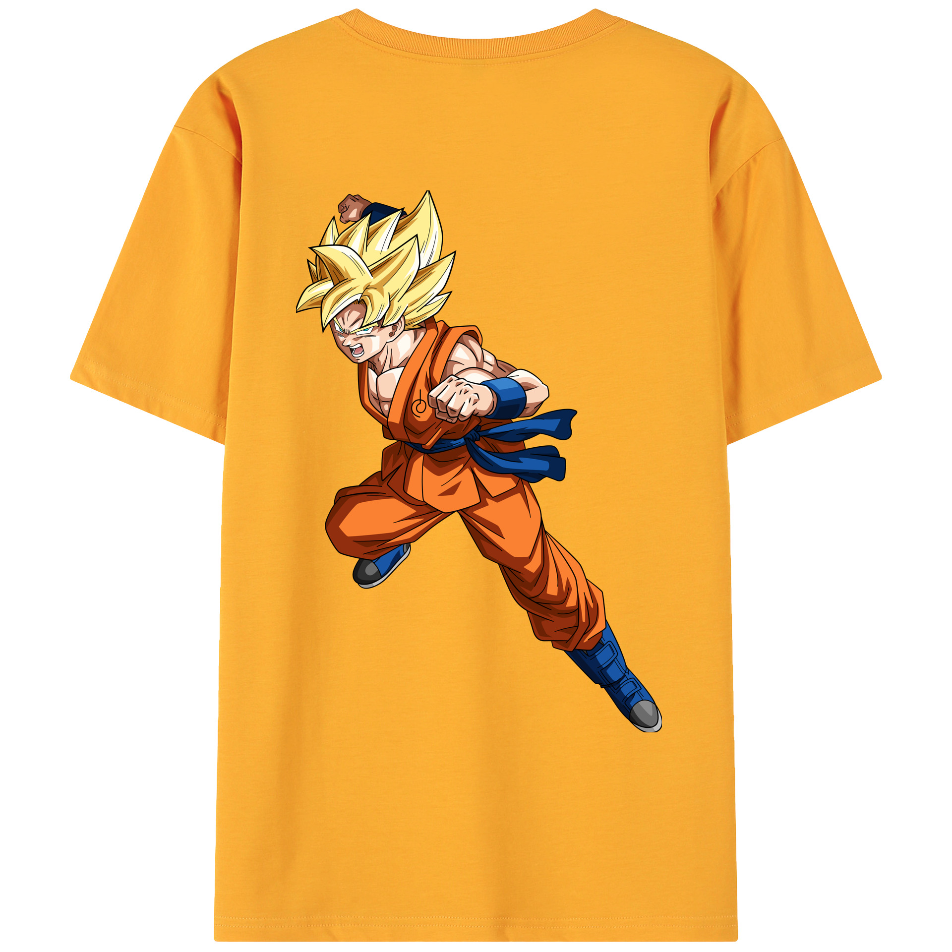 （画像用） ドラゴンボール 孫悟空（そん ごくう）Son Goku カカロット DRAGON BALL Kakarotto 綿100％ メンズ半袖Tシャツ（バックプリント） 通気性