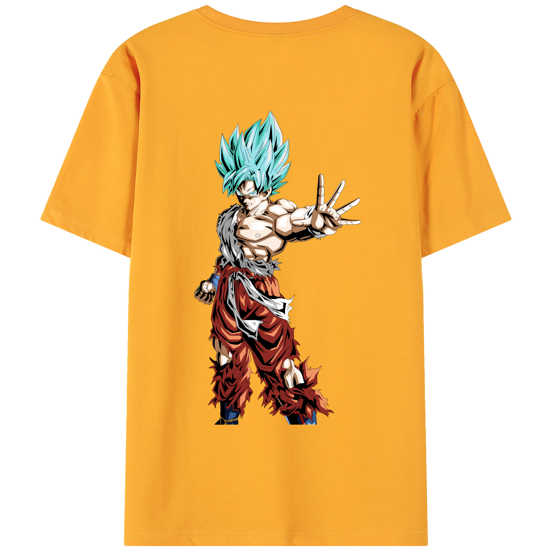 （画像用） ドラゴンボール 孫悟空（そん ごくう）Son Goku カカロット DRAGON BALL Kakarotto 綿100％ メンズ半袖Tシャツ（バックプリント） 通気性