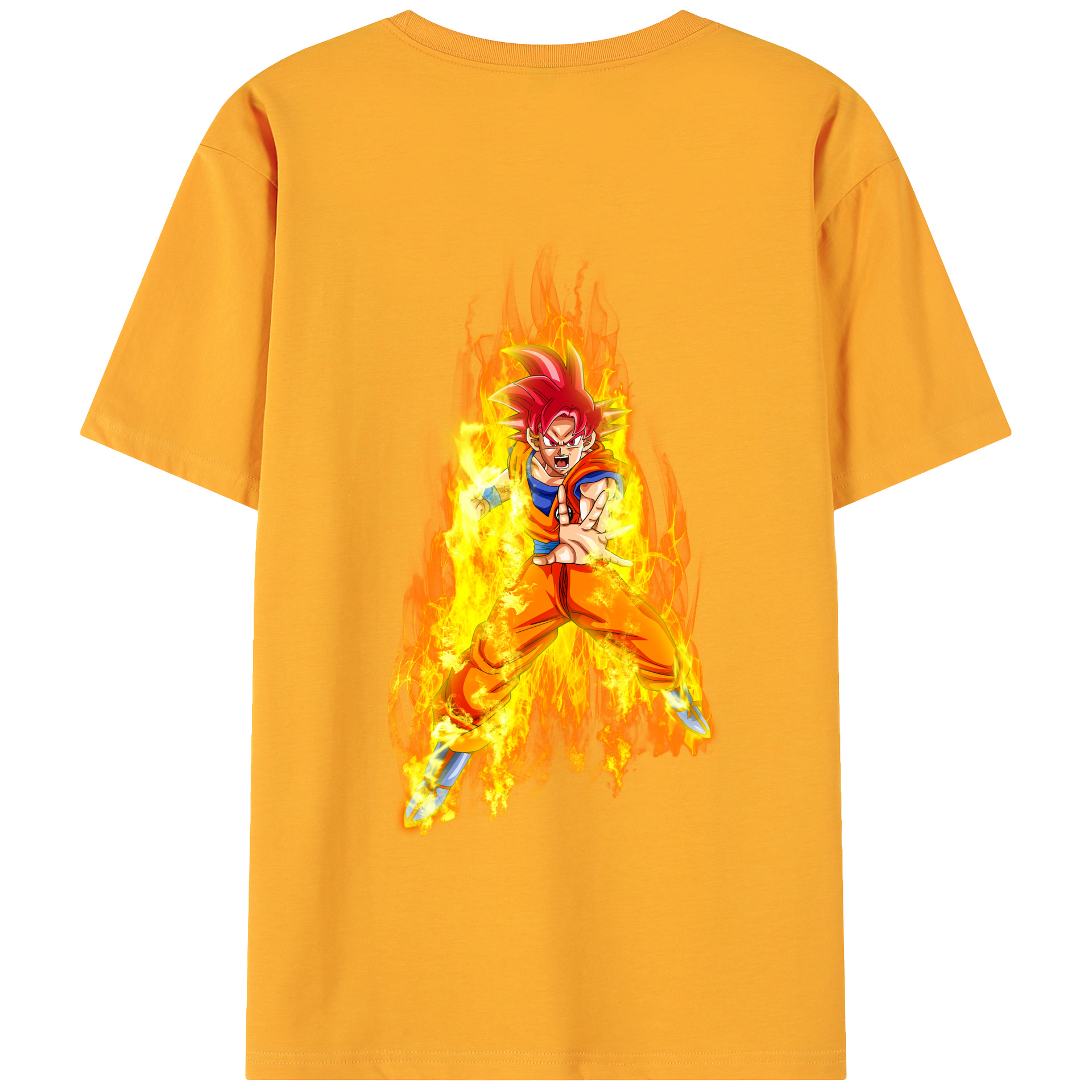 （画像用） ドラゴンボール 孫悟空（そん ごくう）Son Goku カカロット DRAGON BALL Kakarotto 綿100％ メンズ半袖Tシャツ（バックプリント） 通気性