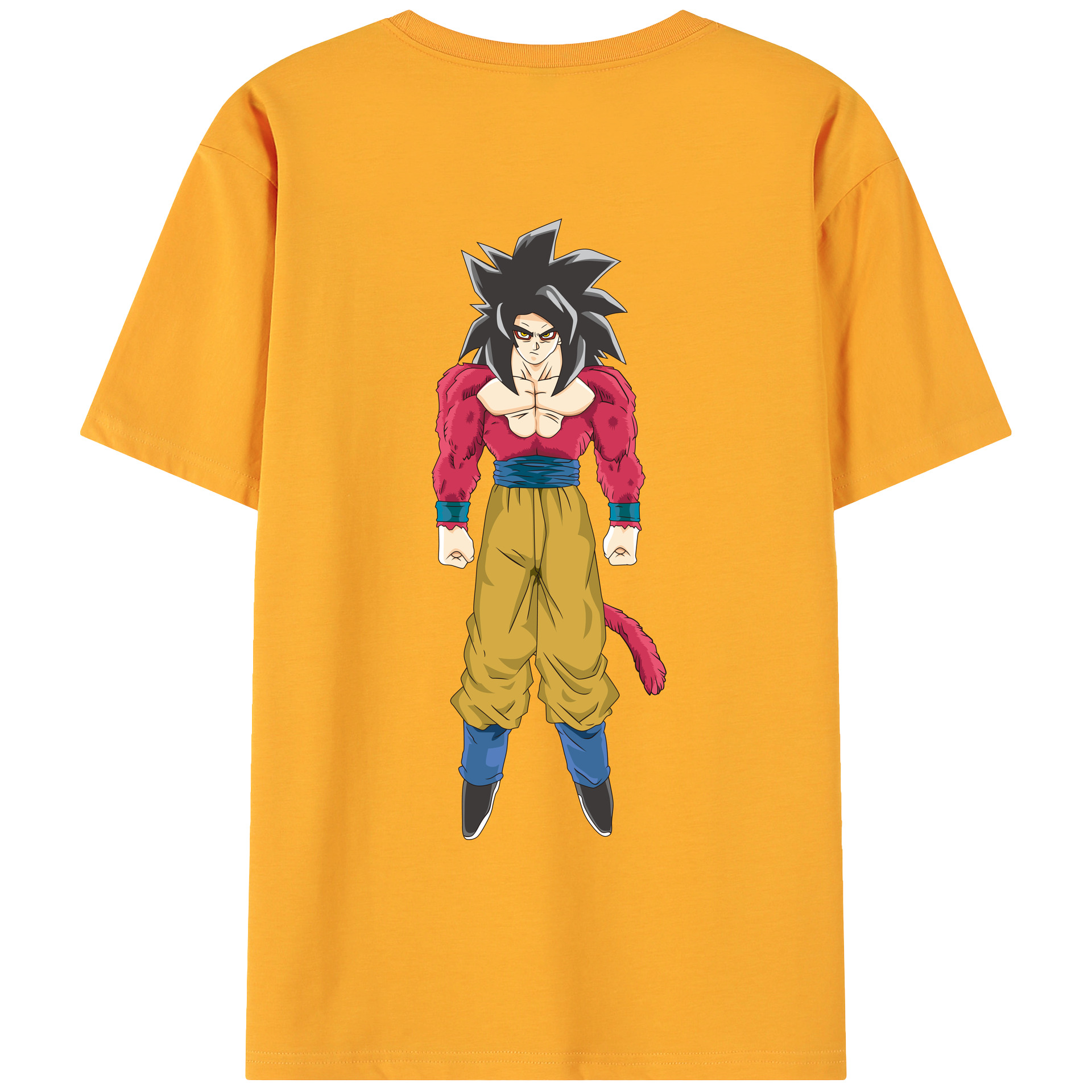 （画像用） ドラゴンボール 孫悟空（そん ごくう）Son Goku カカロット DRAGON BALL Kakarotto 綿100％ メンズ半袖Tシャツ（バックプリント） 通気性