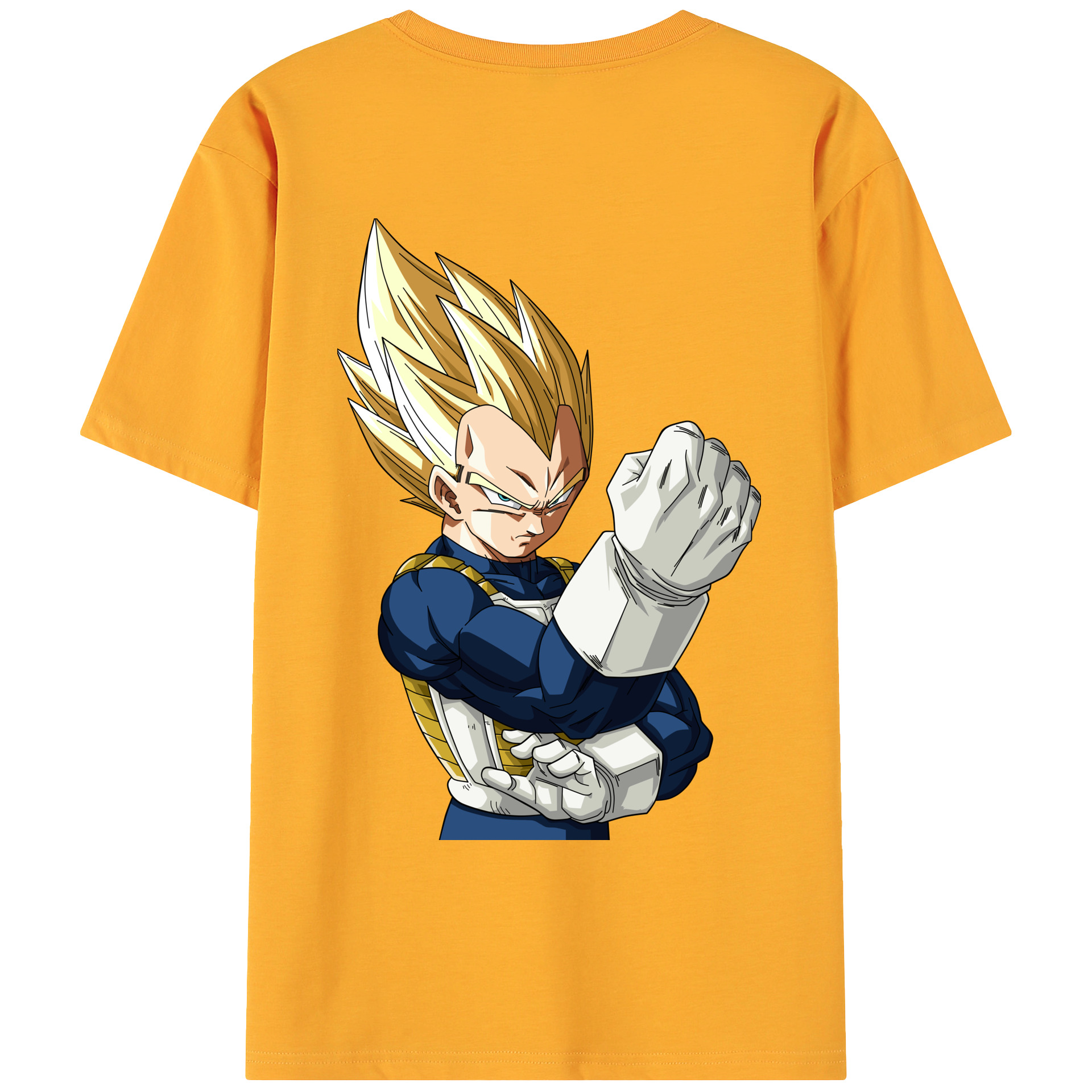 （画像用） ドラゴンボール ベジータ四世（Bejīta Yonsei）DRAGON BALL Vegeta IV 綿100％ メンズ半袖Tシャツ（バックプリント） 通気性