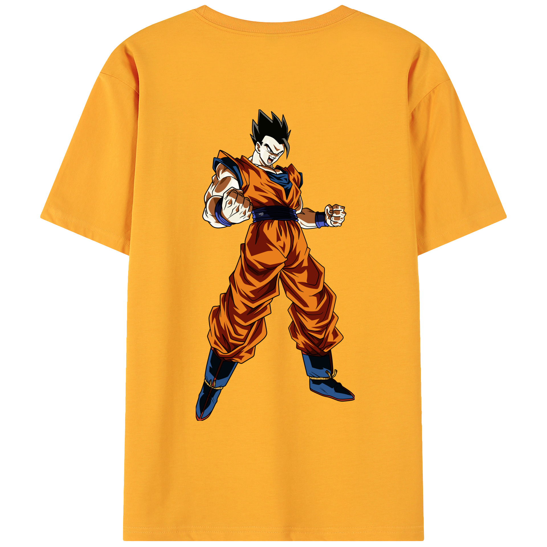 （画像用） ドラゴンボール 孫 悟飯（そんごはん）DRAGON BALL Son Gohan 綿100％ メンズ半袖Tシャツ（バックプリント） 通気性