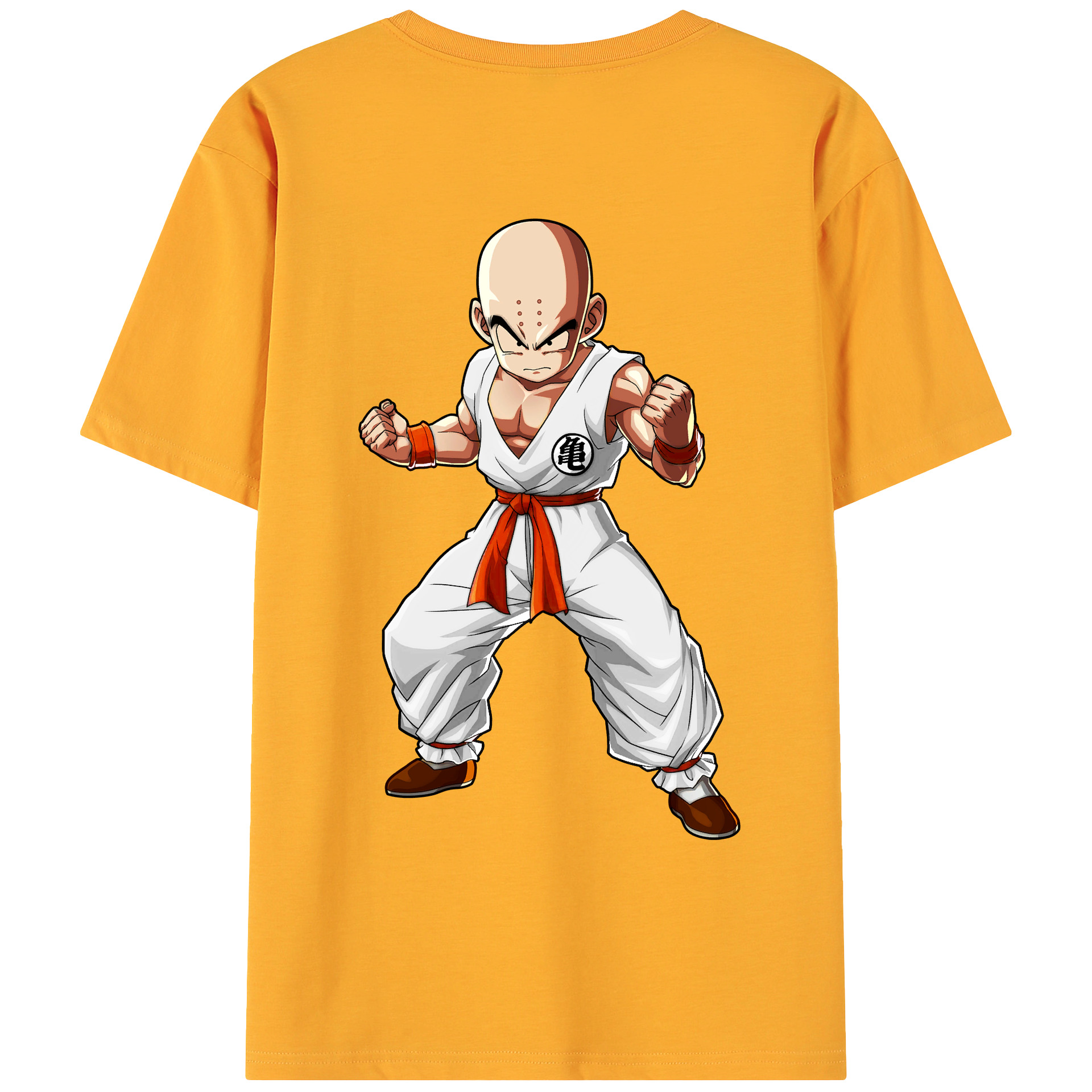 （画像用） ドラゴンボール クリリン DRAGON BALL krillin 綿100％ メンズ半袖Tシャツ（バックプリント） 通気性