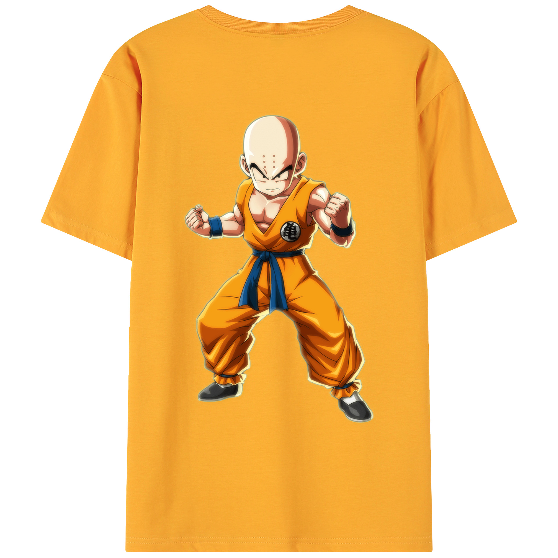 （画像用） ドラゴンボール クリリン DRAGON BALL krillin 綿100％ メンズ半袖Tシャツ（バックプリント） 通気性