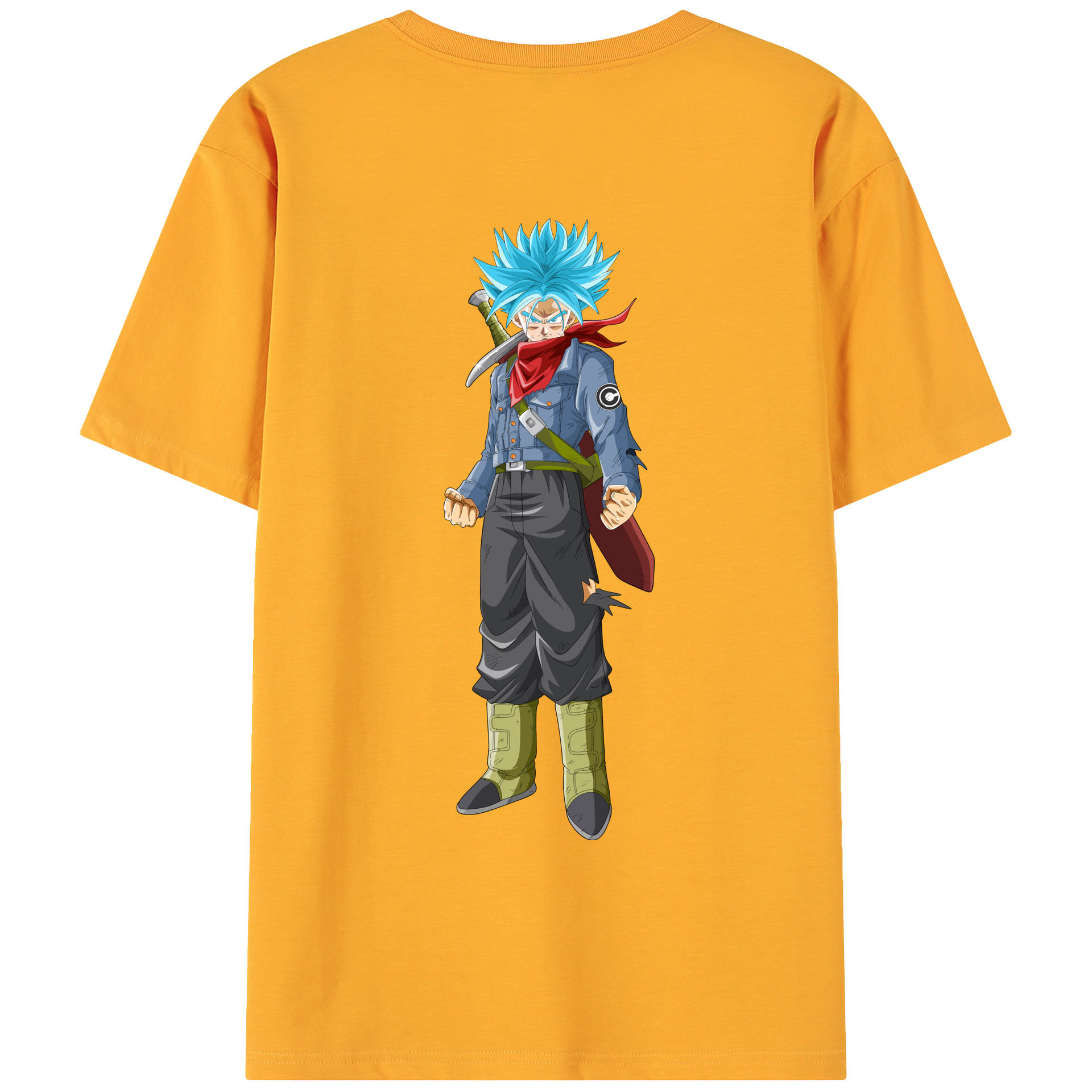 （画像用） ドラゴンボール トランクス（Torankusu）DRAGON BALL Trunks 綿100％ メンズ半袖Tシャツ（バックプリント） 通気性