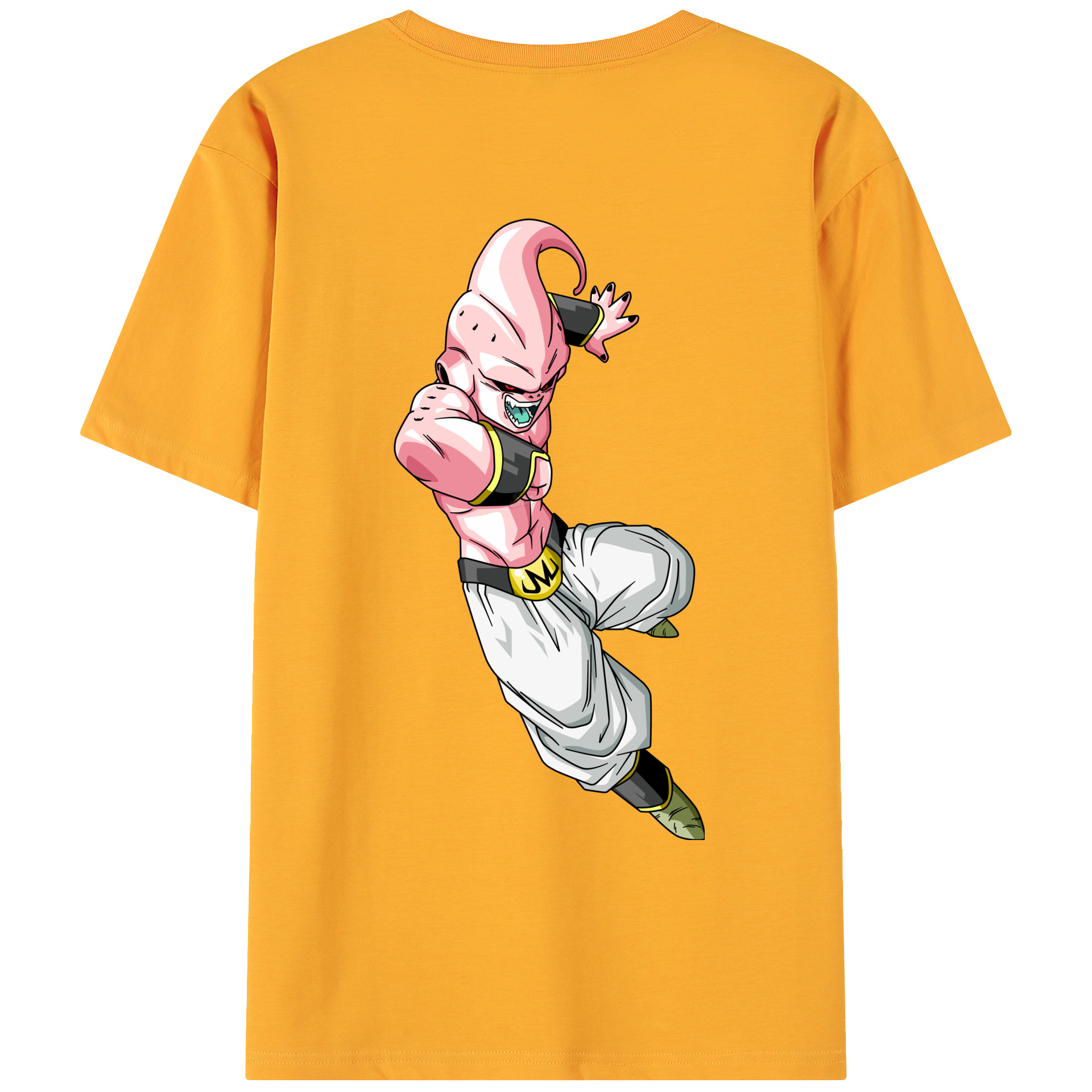 （画像用） ドラゴンボール 魔人ブウ DRAGON BALL Majin Buu 綿100％ メンズ半袖Tシャツ（バックプリント） 通気性