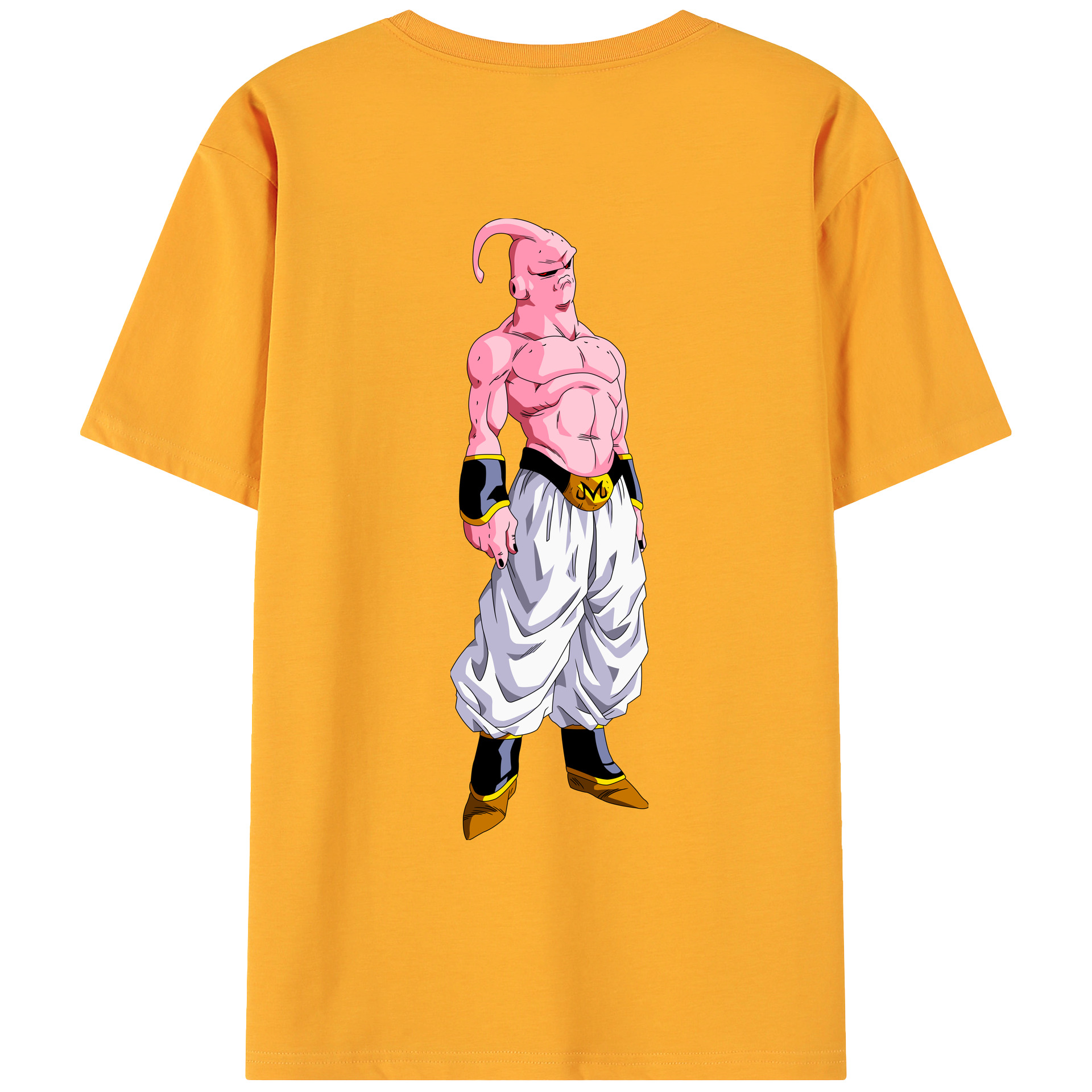 （画像用） ドラゴンボール 魔人ブウ DRAGON BALL Majin Buu 綿100％ メンズ半袖Tシャツ（バックプリント） 通気性
