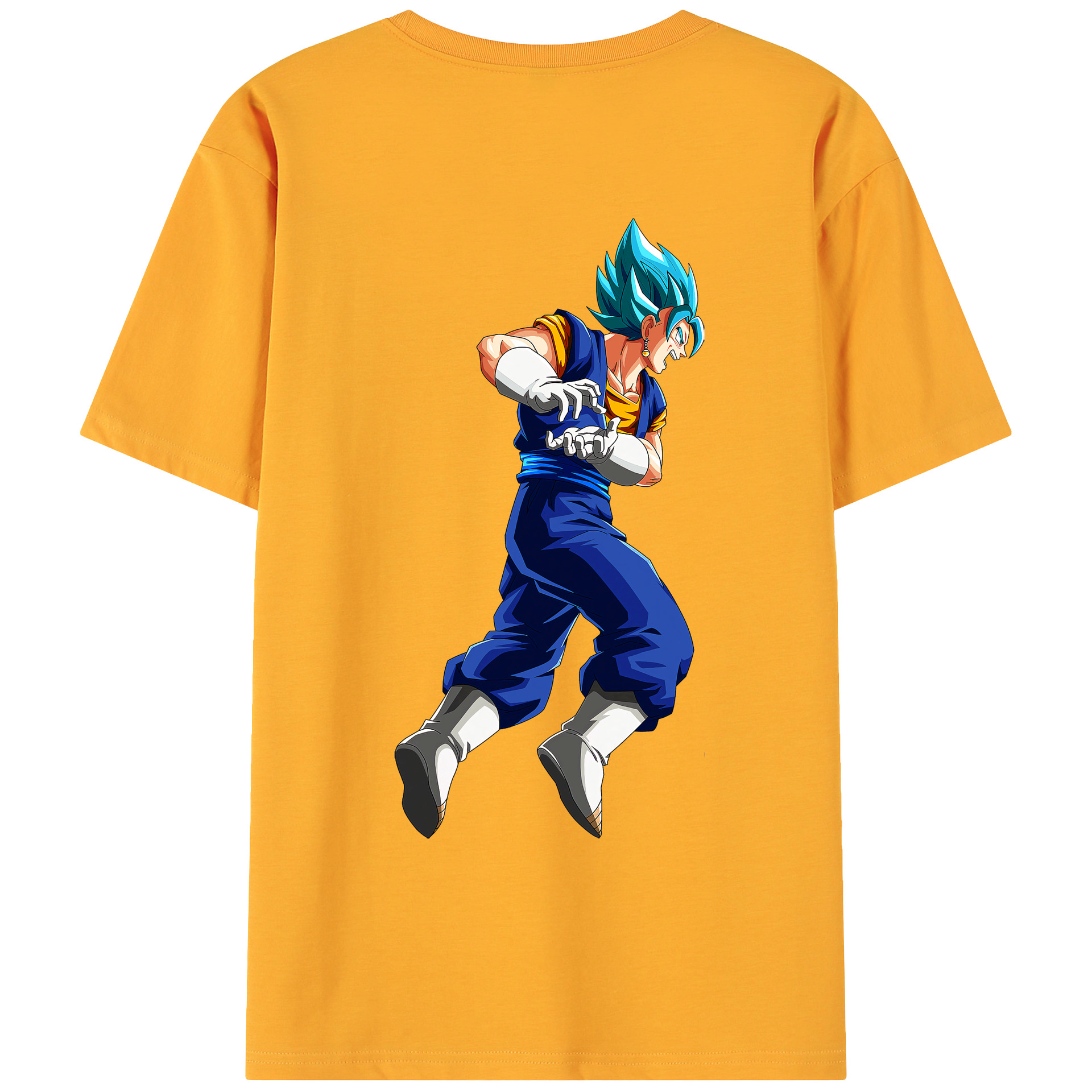 （画像用） ドラゴンボール ベジット DRAGON BALL Vegetto 綿100％ メンズ半袖Tシャツ（バックプリント） 通気性