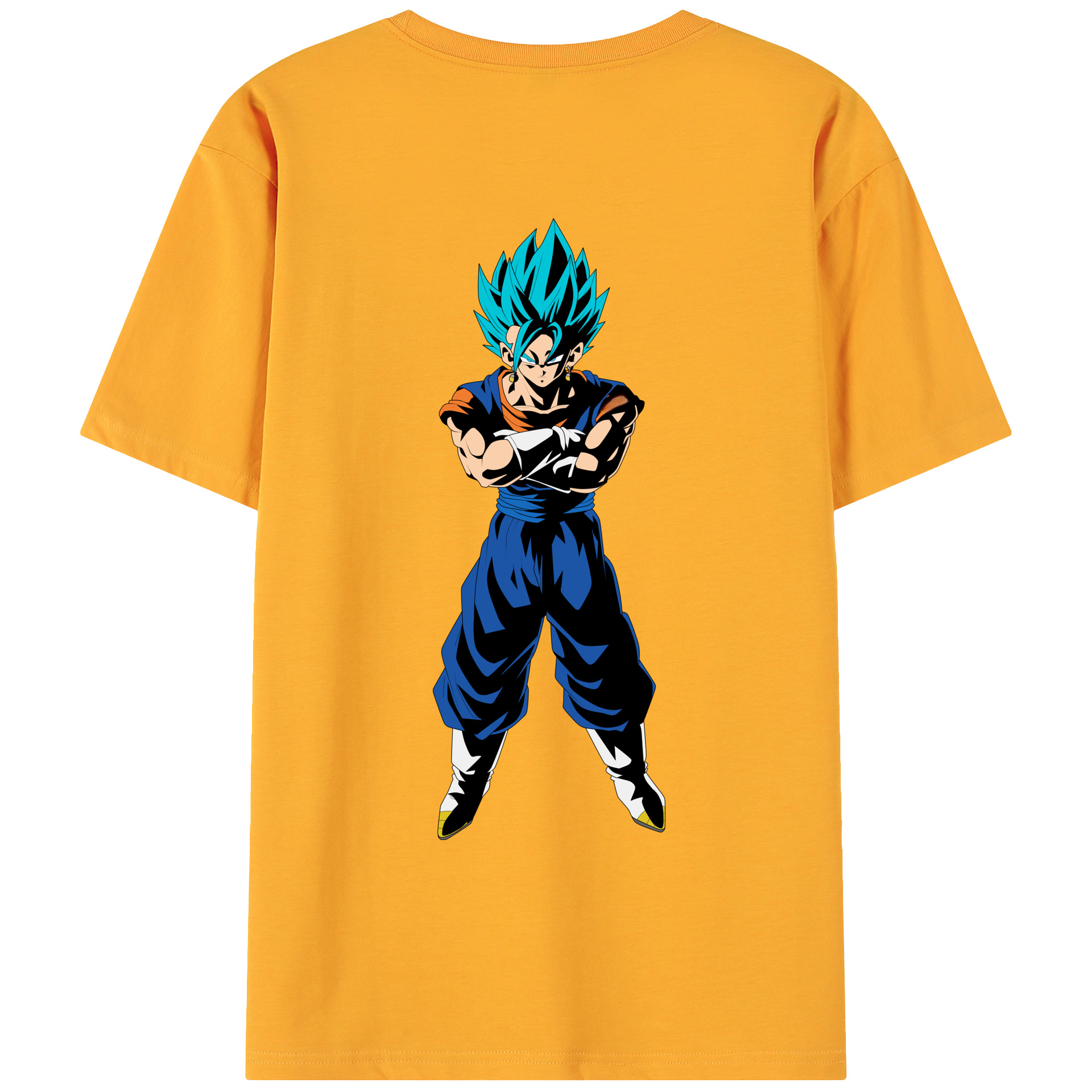 （画像用） ドラゴンボール ベジット DRAGON BALL Vegetto 綿100％ メンズ半袖Tシャツ（バックプリント） 通気性