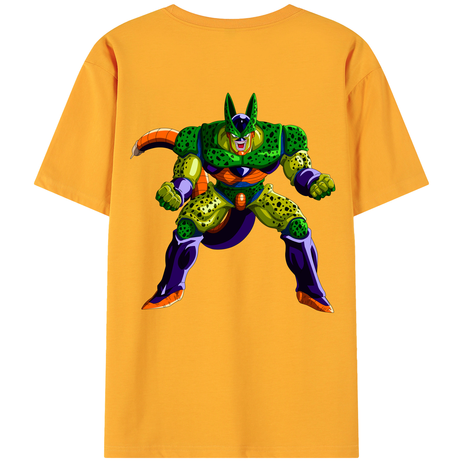 （画像用） ドラゴンボール セル DRAGON BALL Cell 綿100％ メンズ半袖Tシャツ（バックプリント） 通気性