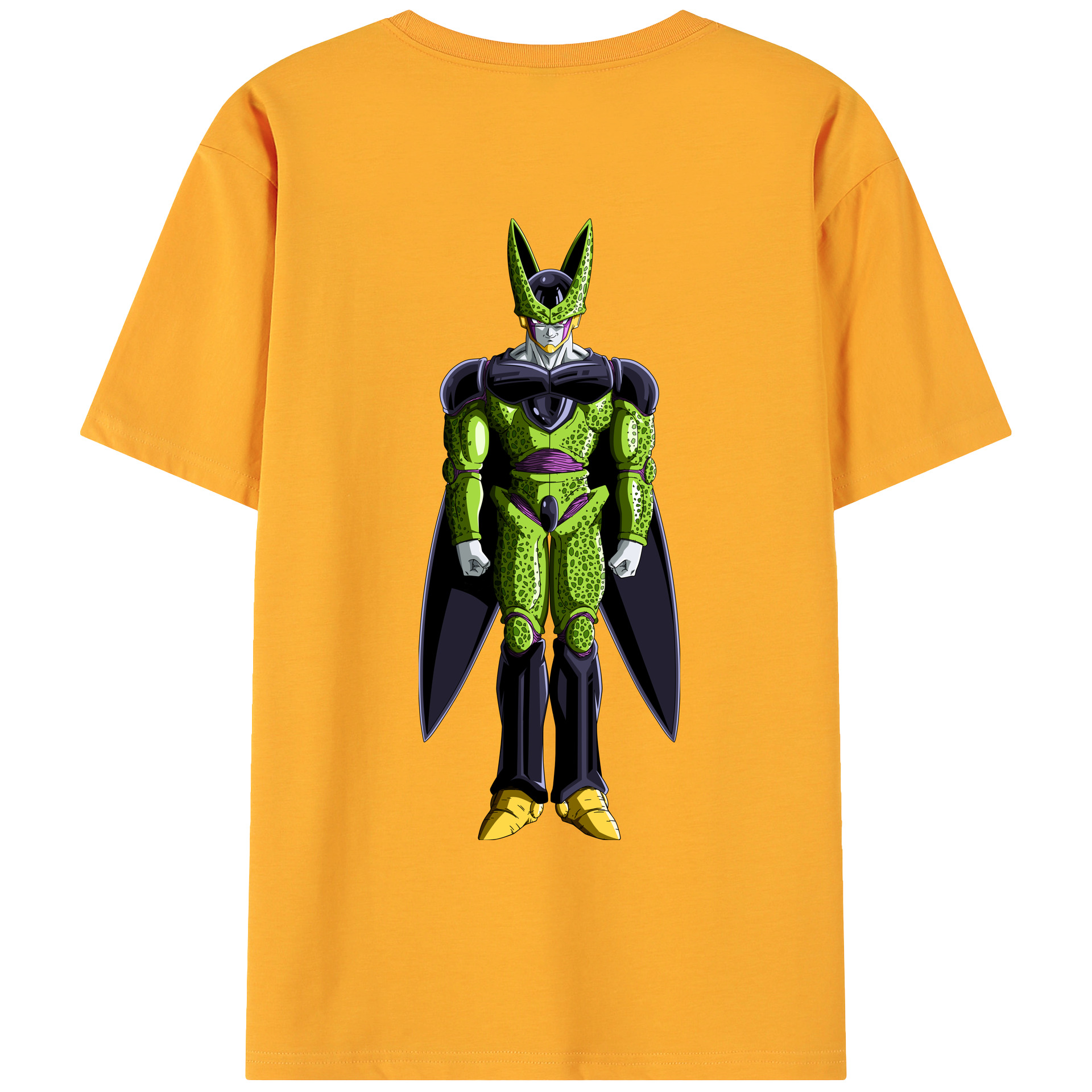 （画像用） ドラゴンボール セル DRAGON BALL Cell 綿100％ メンズ半袖Tシャツ（バックプリント） 通気性