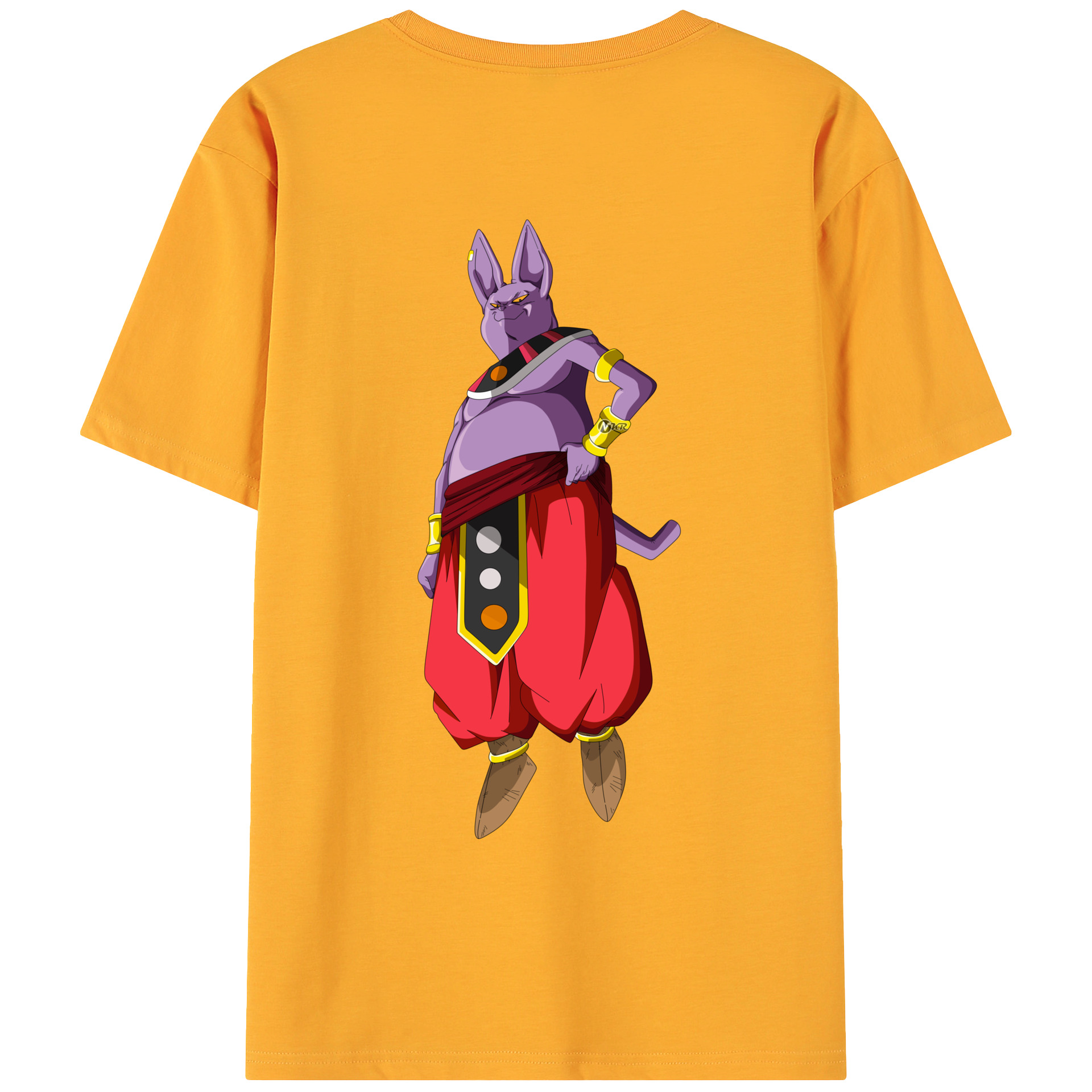 （画像用） ドラゴンボール シャンパ DRAGON BALL Champa 綿100％ メンズ半袖Tシャツ（バックプリント） 通気性
