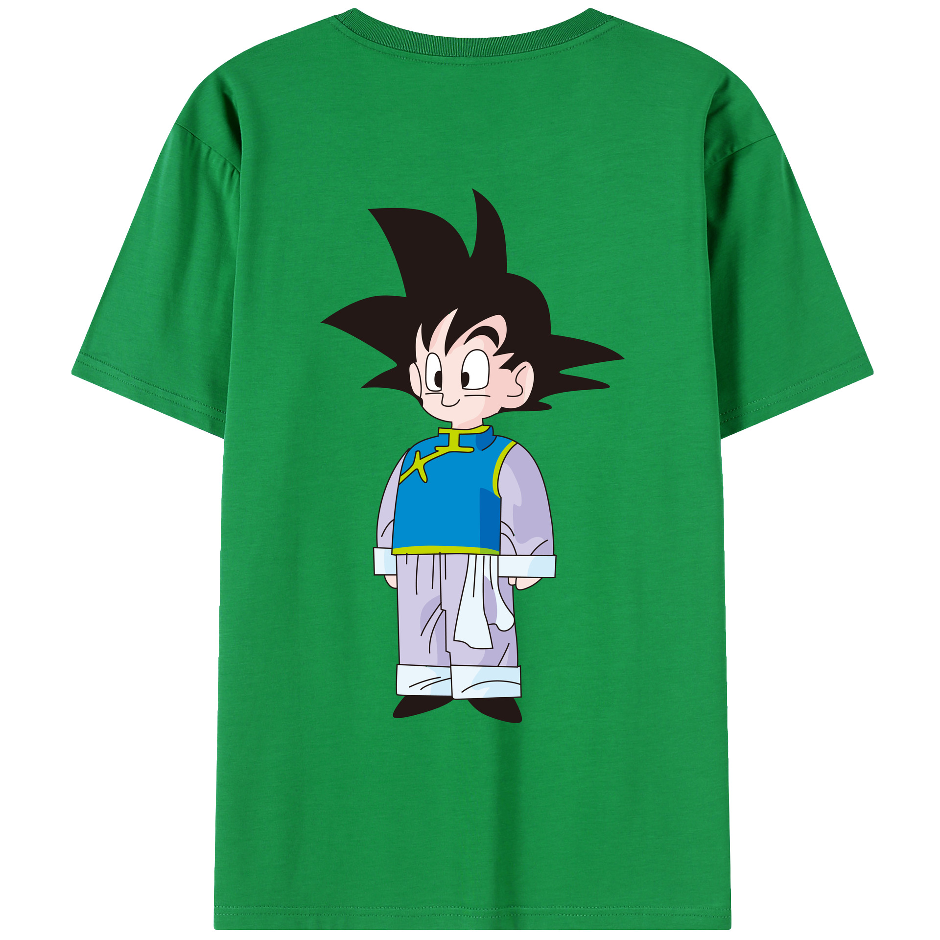 （画像用） ドラゴンボール 孫悟空（そん ごくう）Son Goku カカロット DRAGON BALL Kakarotto 綿100％ メンズ半袖Tシャツ（バックプリント） 通気性