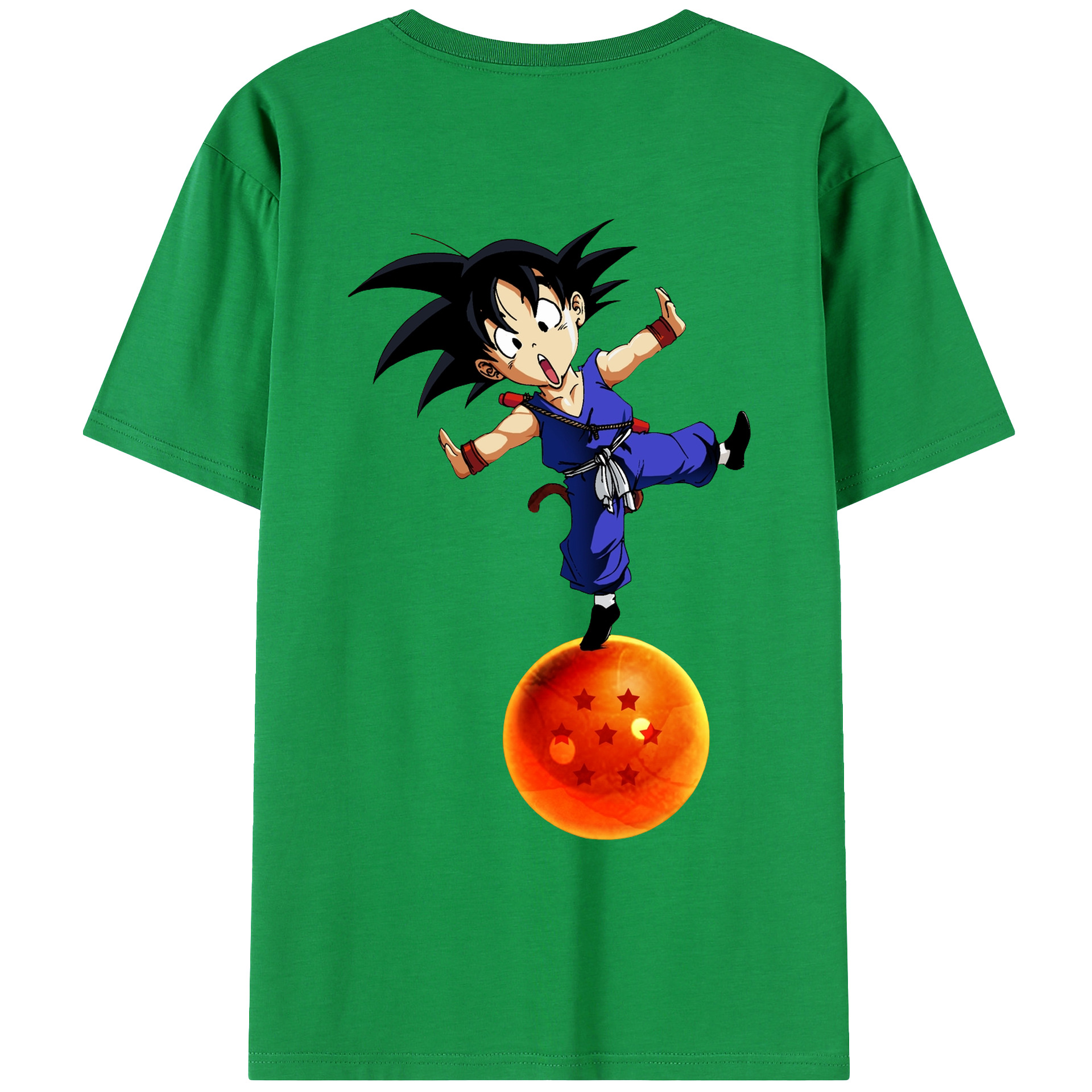 （画像用） ドラゴンボール 孫悟空（そん ごくう）Son Goku カカロット DRAGON BALL Kakarotto 綿100％ メンズ半袖Tシャツ（バックプリント） 通気性