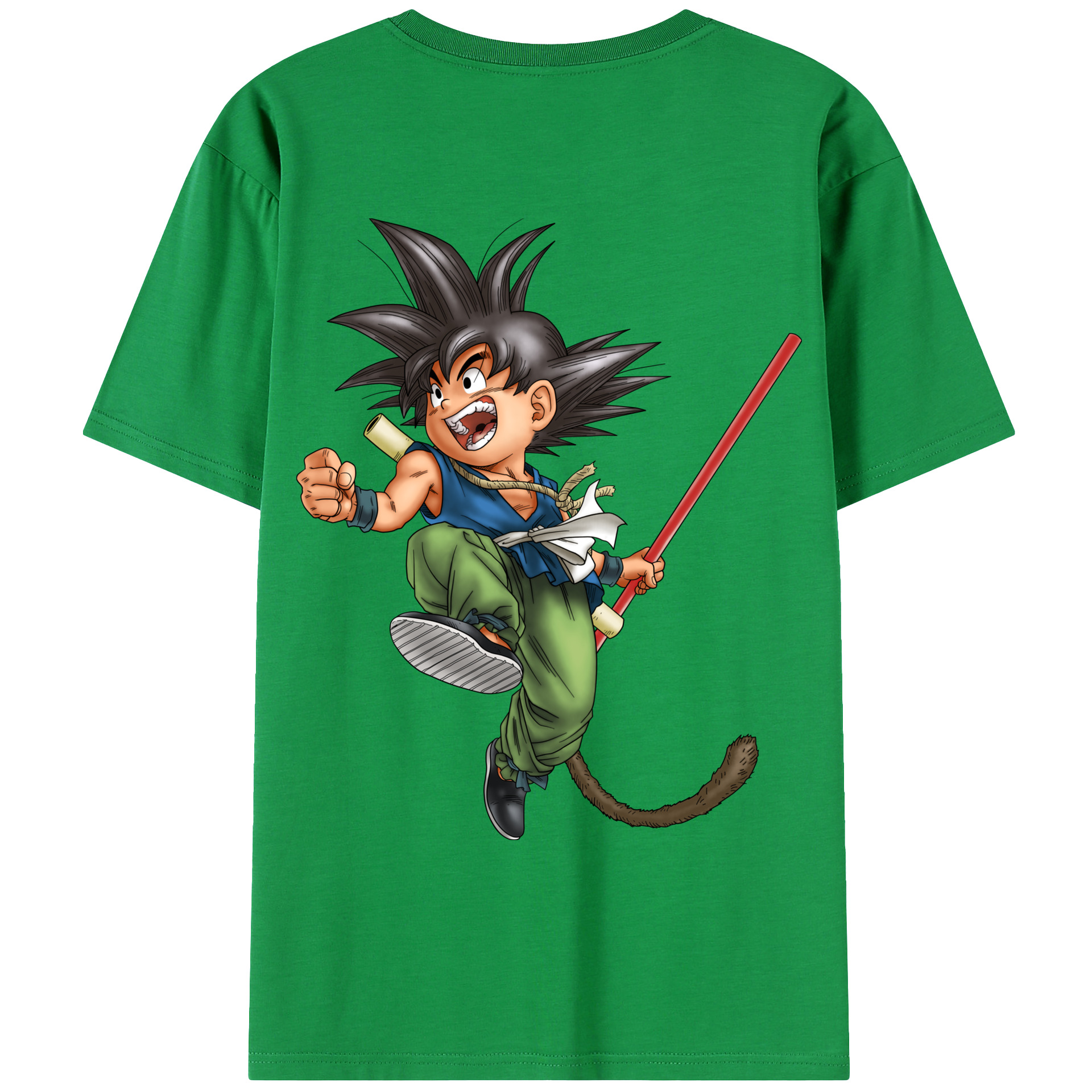 （画像用） ドラゴンボール 孫悟空（そん ごくう）Son Goku カカロット DRAGON BALL Kakarotto 綿100％ メンズ半袖Tシャツ（バックプリント） 通気性