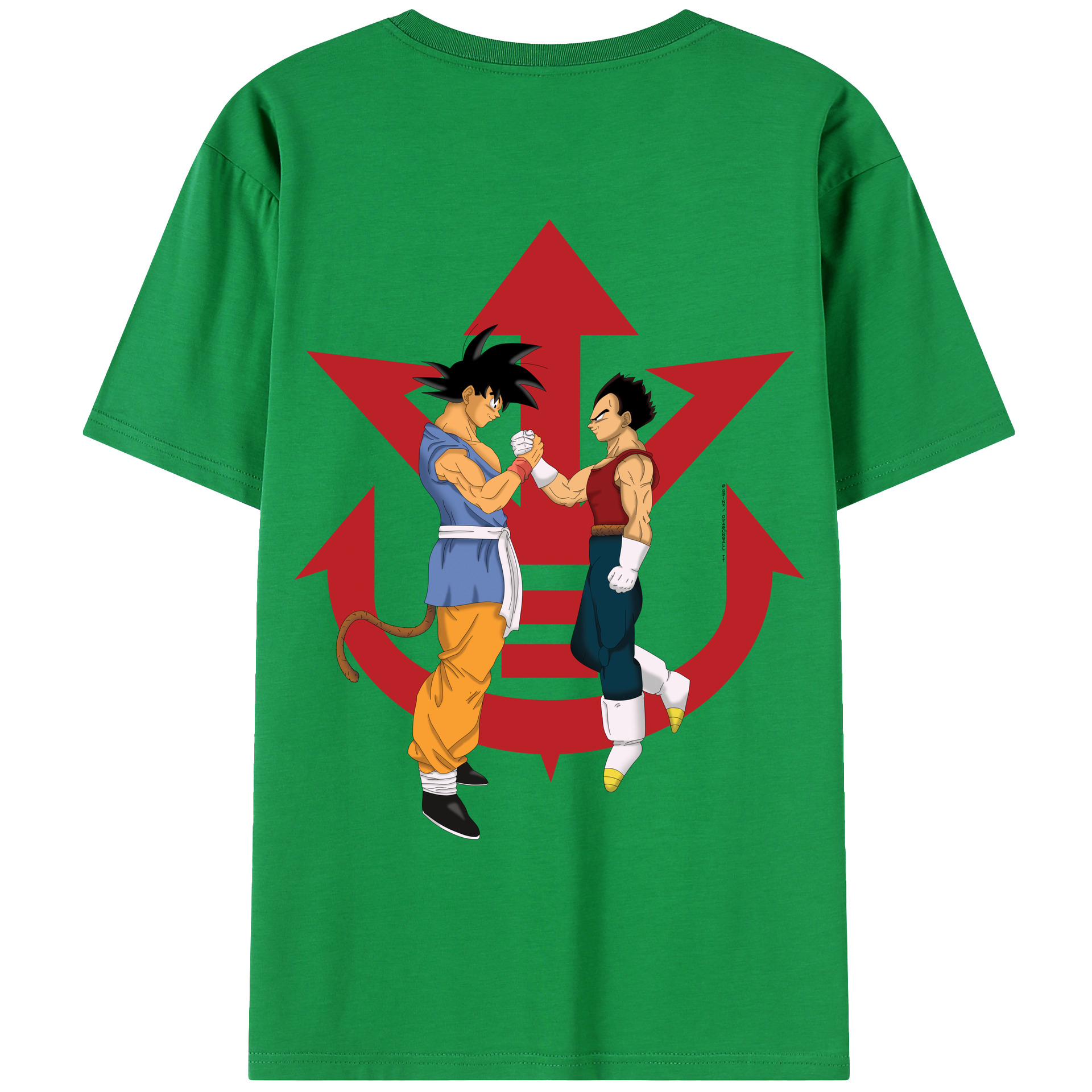 （画像用） ドラゴンボール 孫悟空（そん ごくう）Son Goku カカロット DRAGON BALL Kakarotto 綿100％ メンズ半袖Tシャツ（バックプリント） 通気性