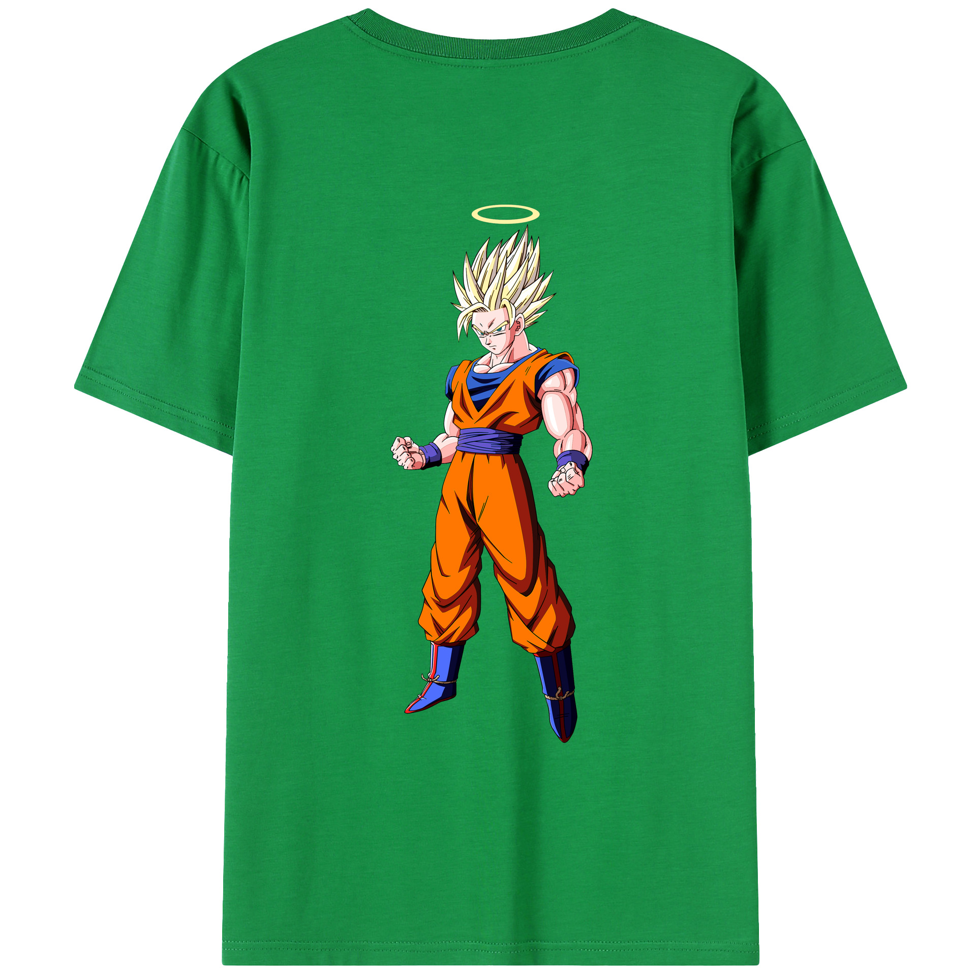 （画像用） ドラゴンボール 孫悟空（そん ごくう）Son Goku カカロット DRAGON BALL Kakarotto 綿100％ メンズ半袖Tシャツ（バックプリント） 通気性