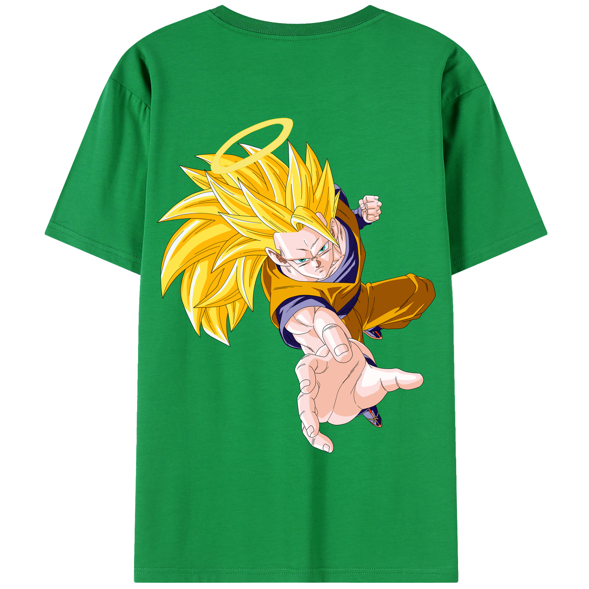 （画像用） ドラゴンボール 孫悟空（そん ごくう）Son Goku カカロット DRAGON BALL Kakarotto 綿100％ メンズ半袖Tシャツ（バックプリント） 通気性