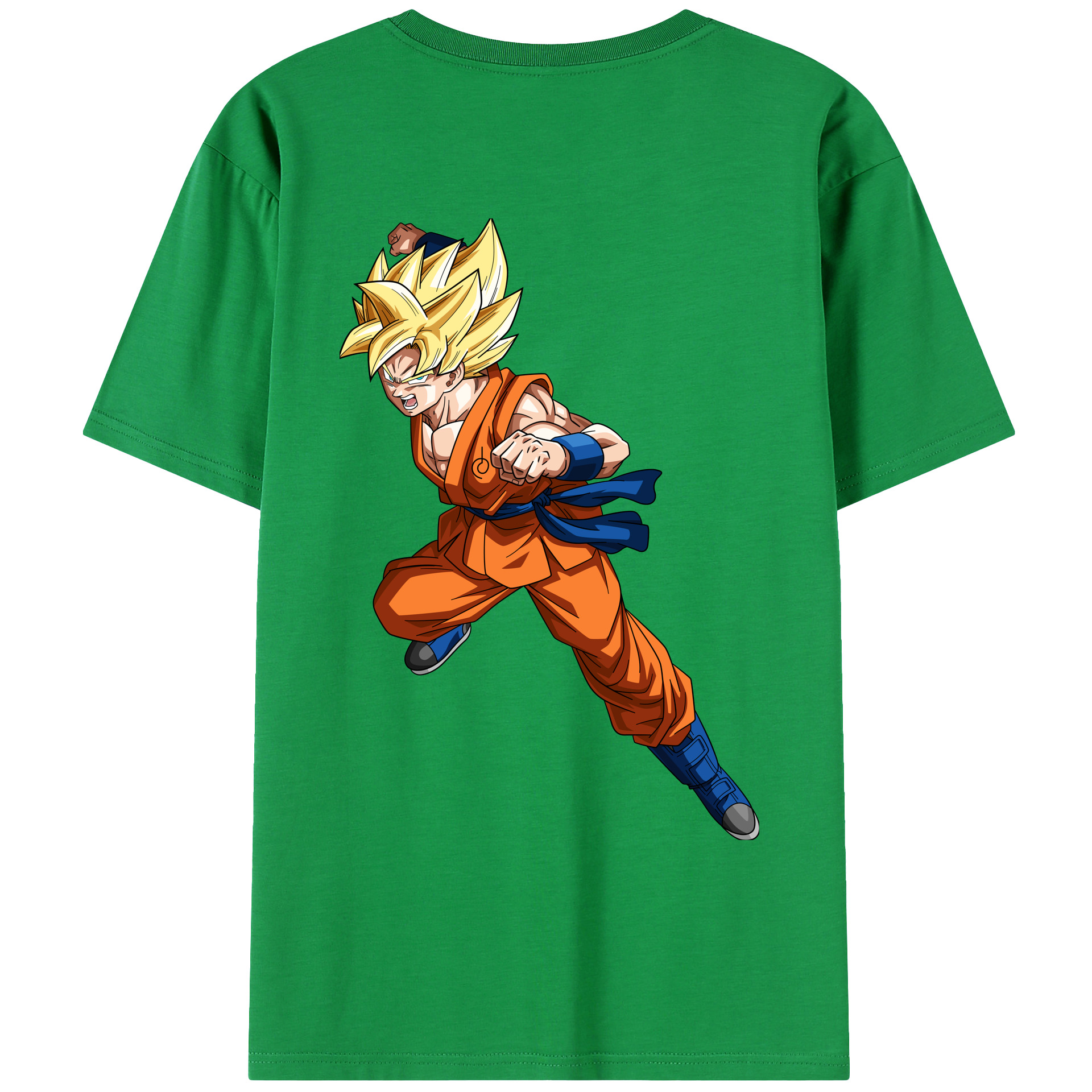 （画像用） ドラゴンボール 孫悟空（そん ごくう）Son Goku カカロット DRAGON BALL Kakarotto 綿100％ メンズ半袖Tシャツ（バックプリント） 通気性