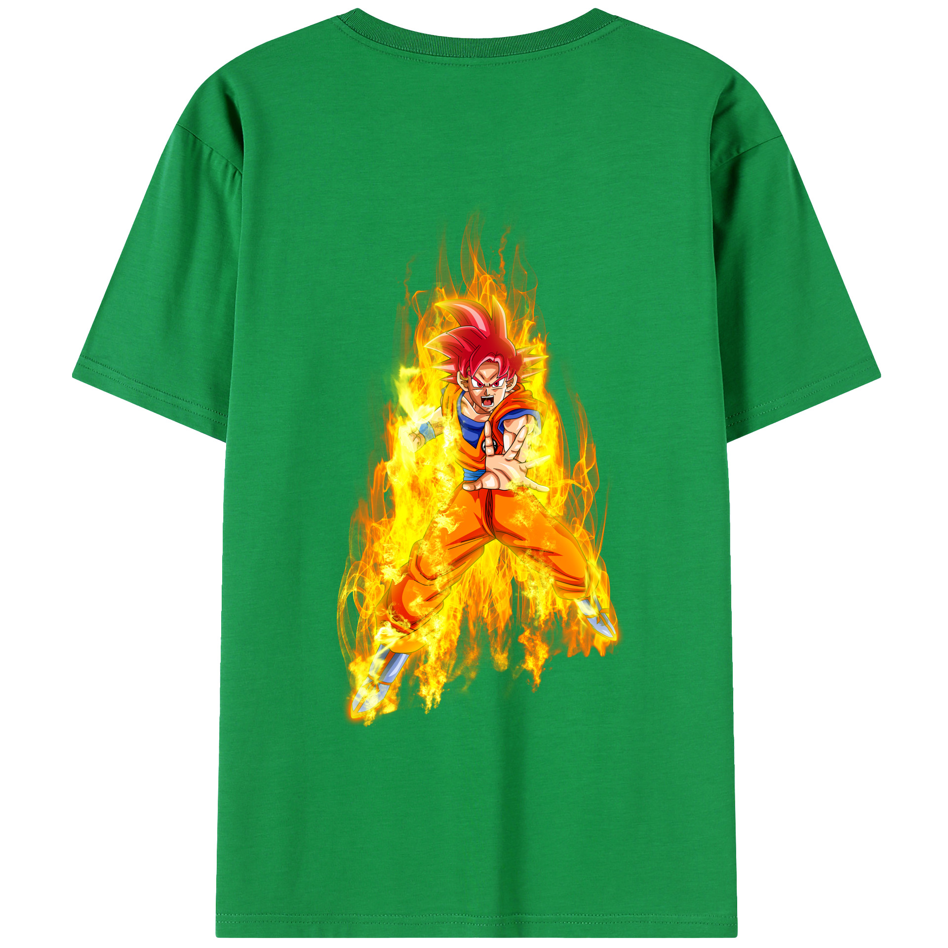 （画像用） ドラゴンボール 孫悟空（そん ごくう）Son Goku カカロット DRAGON BALL Kakarotto 綿100％ メンズ半袖Tシャツ（バックプリント） 通気性