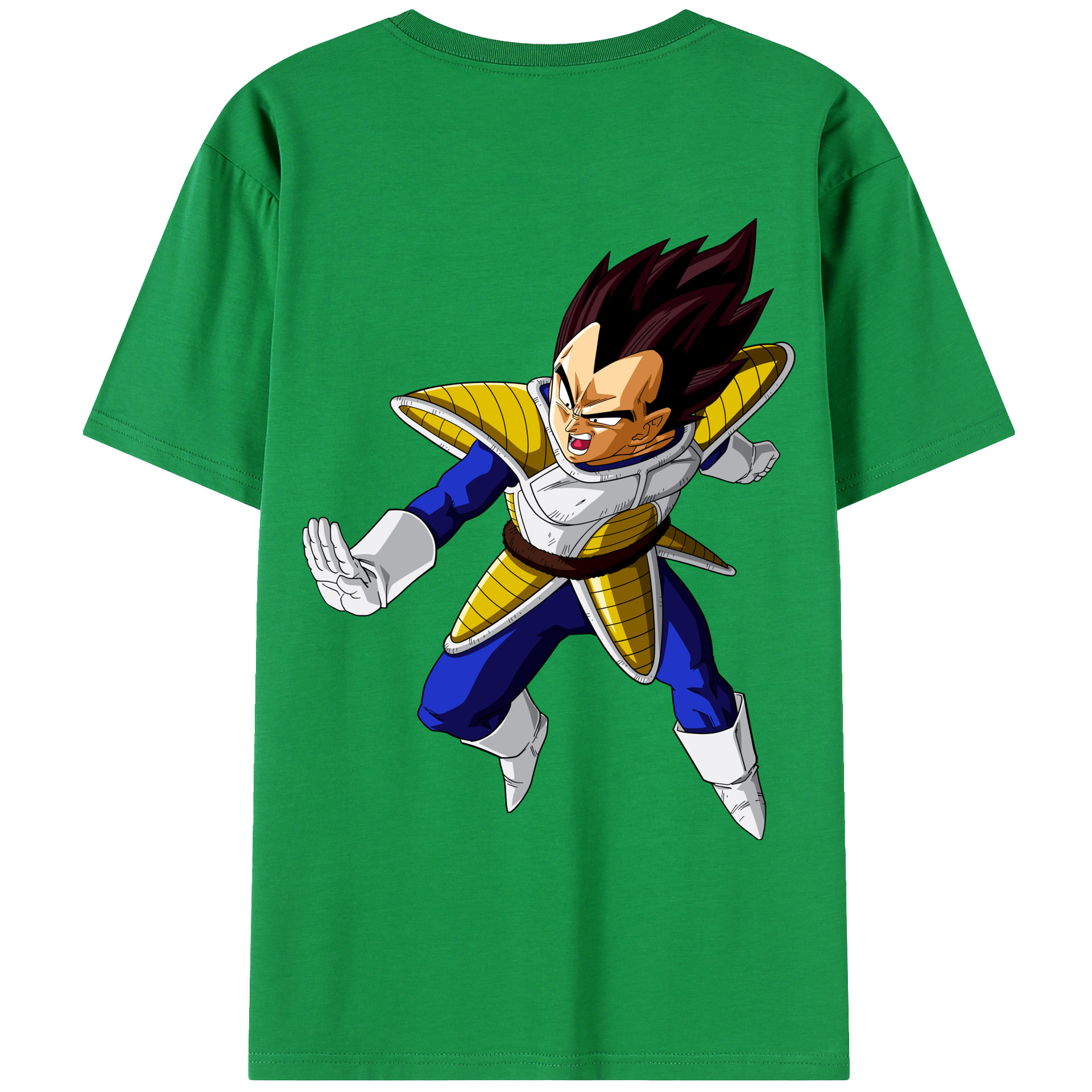 （画像用） ドラゴンボール ベジータ四世（Bejīta Yonsei）DRAGON BALL Vegeta IV 綿100％ メンズ半袖Tシャツ（バックプリント） 通気性