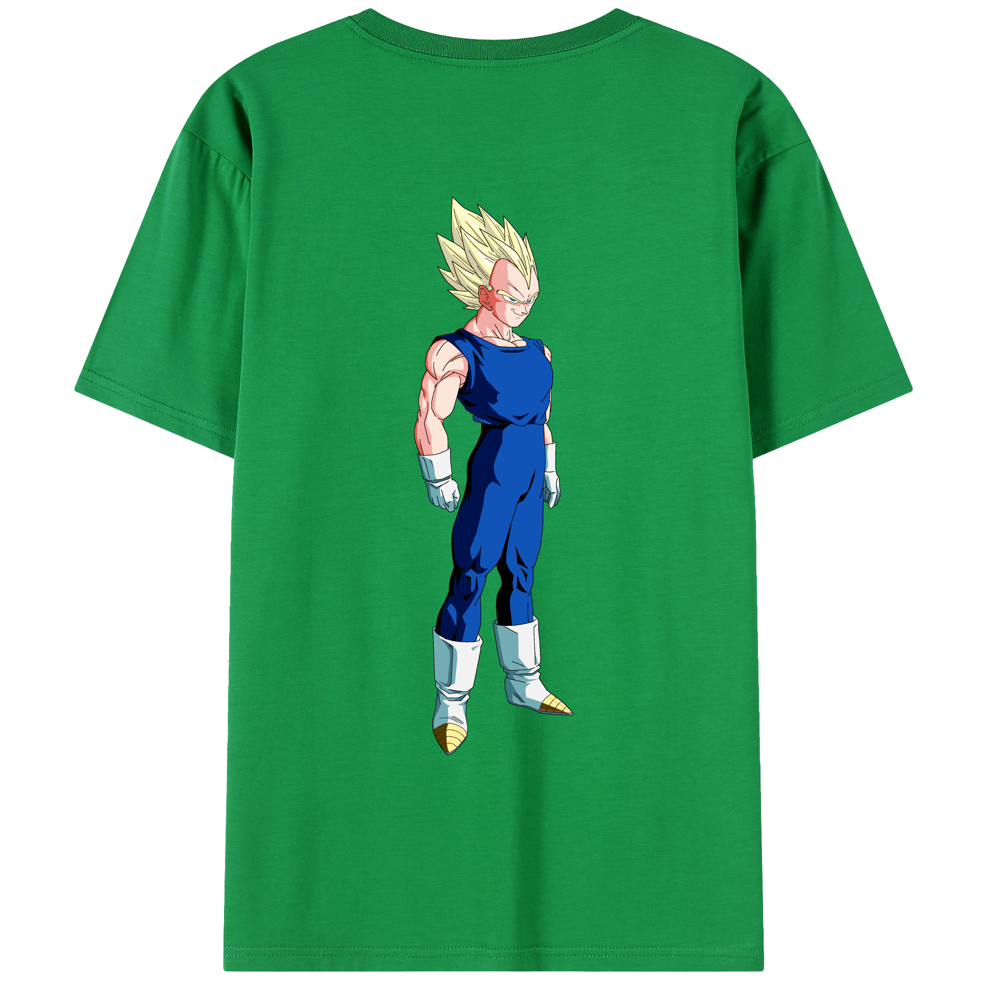 （画像用） ドラゴンボール ベジータ四世（Bejīta Yonsei）DRAGON BALL Vegeta IV 綿100％ メンズ半袖Tシャツ（バックプリント） 通気性