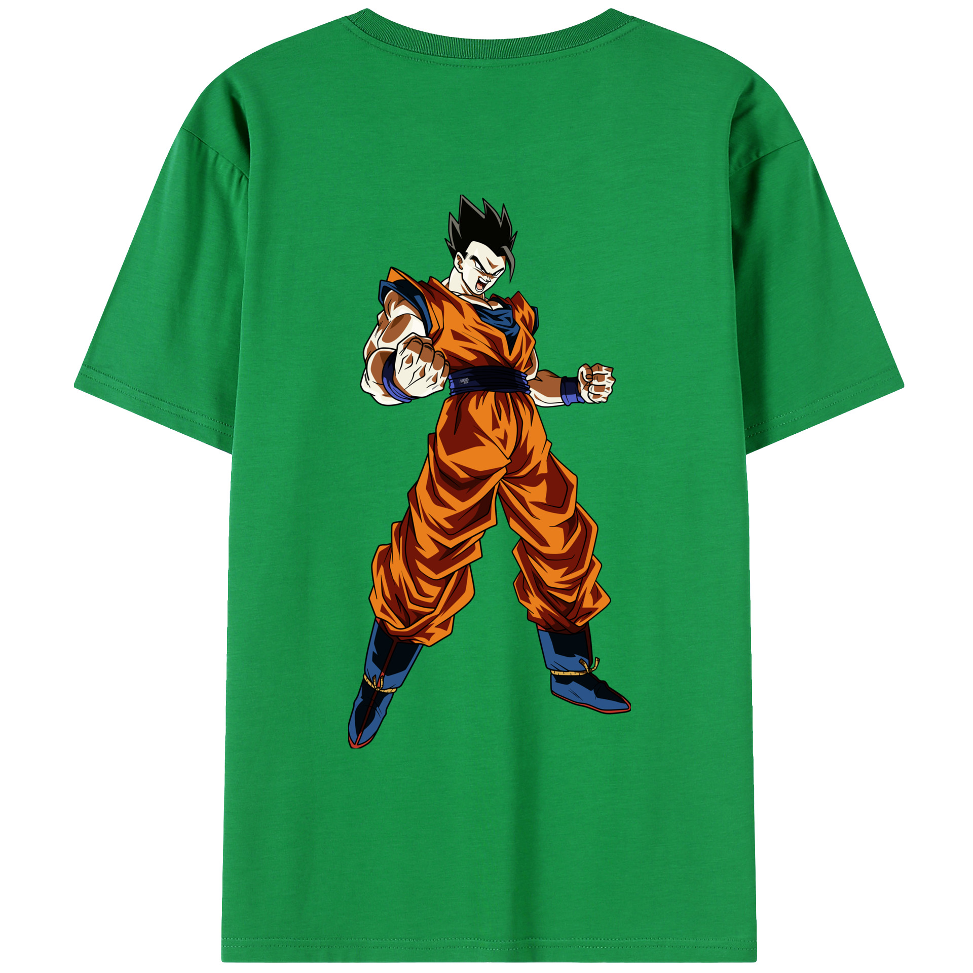（画像用） ドラゴンボール 孫 悟飯（そんごはん）DRAGON BALL Son Gohan 綿100％ メンズ半袖Tシャツ（バックプリント） 通気性