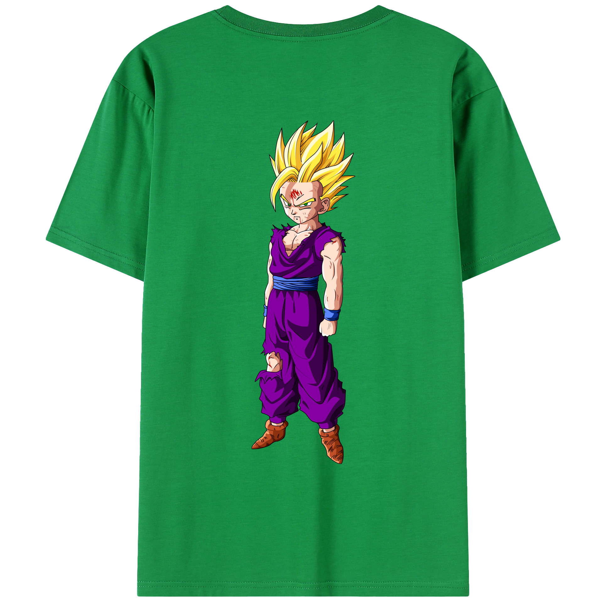 （画像用） ドラゴンボール 孫 悟飯（そんごはん）DRAGON BALL Son Gohan 綿100％ メンズ半袖Tシャツ（バックプリント） 通気性