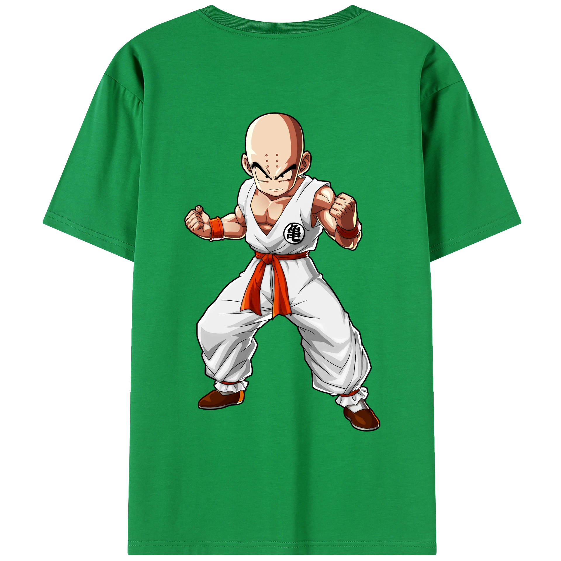 （画像用） ドラゴンボール クリリン DRAGON BALL krillin 綿100％ メンズ半袖Tシャツ（バックプリント） 通気性