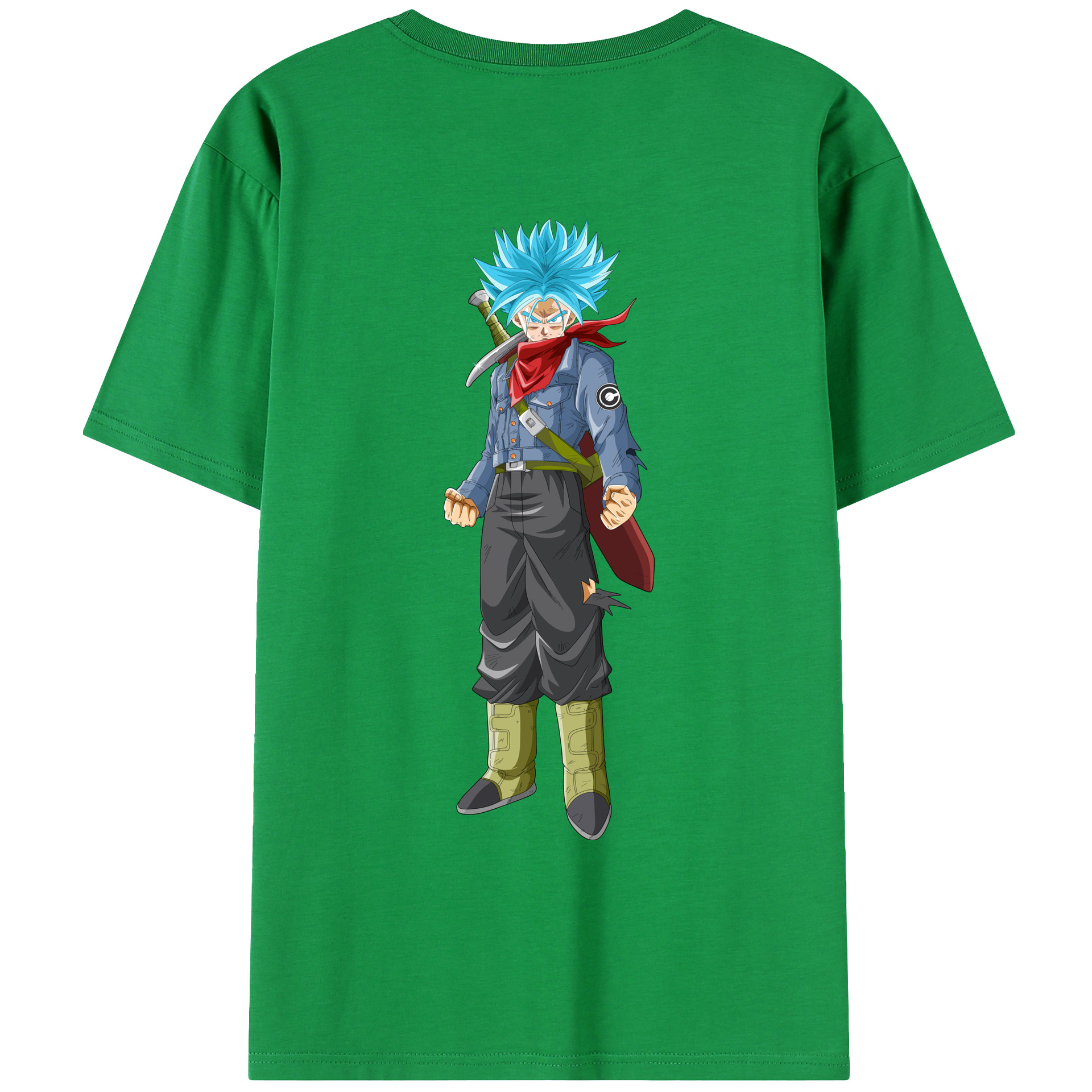 （画像用） ドラゴンボール トランクス（Torankusu）DRAGON BALL Trunks 綿100％ メンズ半袖Tシャツ（バックプリント） 通気性